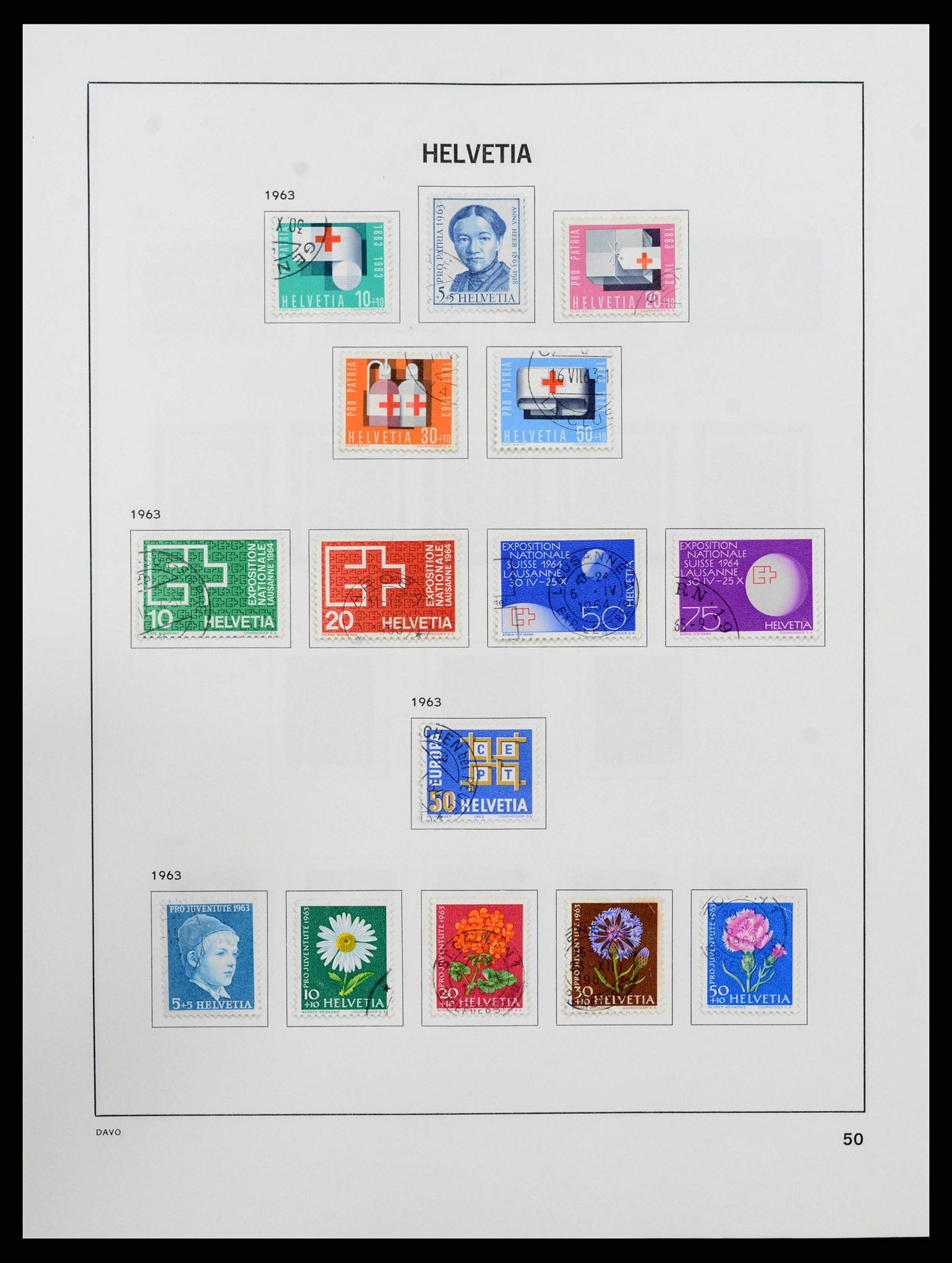 38657 0051 - Postzegelverzameling 38657 Zwitserland 1843-1998.