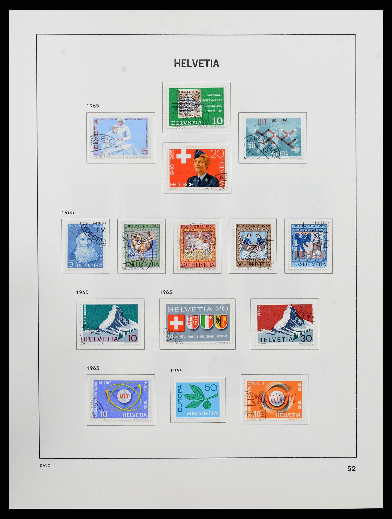 38657 0053 - Stamp collection 38657 Switzerland 1843-1998.
