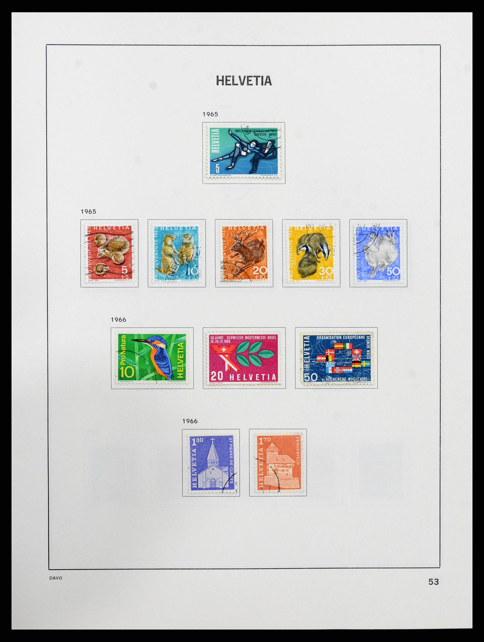 38657 0054 - Postzegelverzameling 38657 Zwitserland 1843-1998.