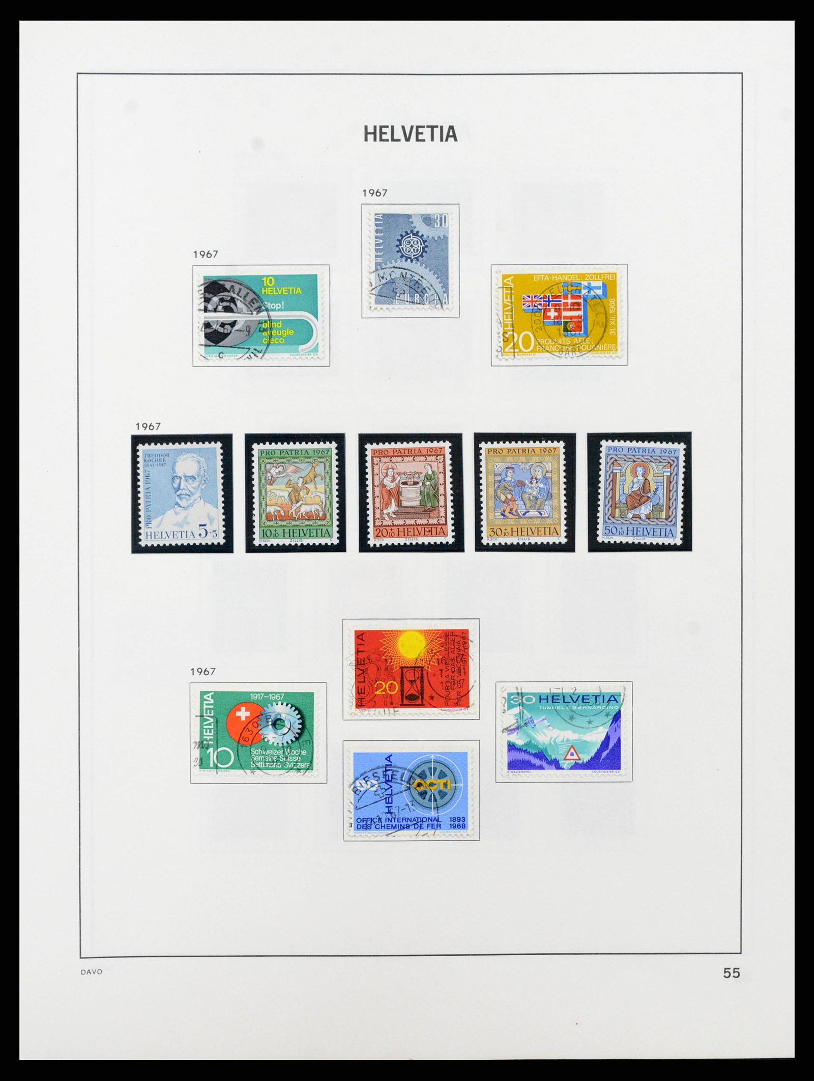 38657 0056 - Postzegelverzameling 38657 Zwitserland 1843-1998.