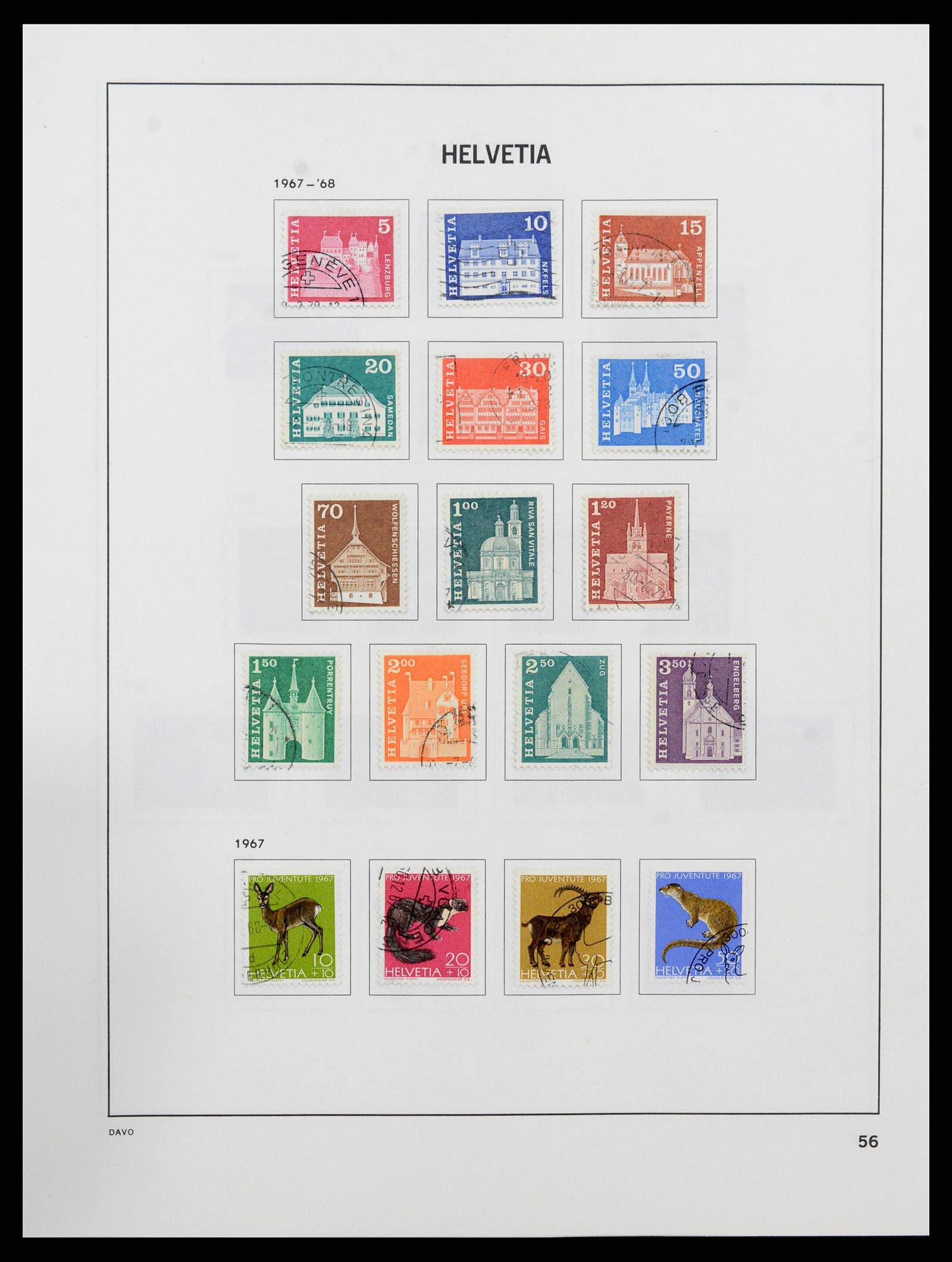 38657 0057 - Postzegelverzameling 38657 Zwitserland 1843-1998.