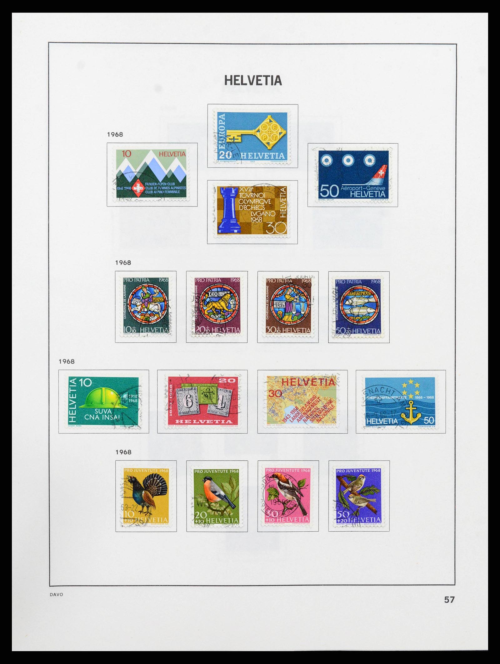38657 0058 - Postzegelverzameling 38657 Zwitserland 1843-1998.