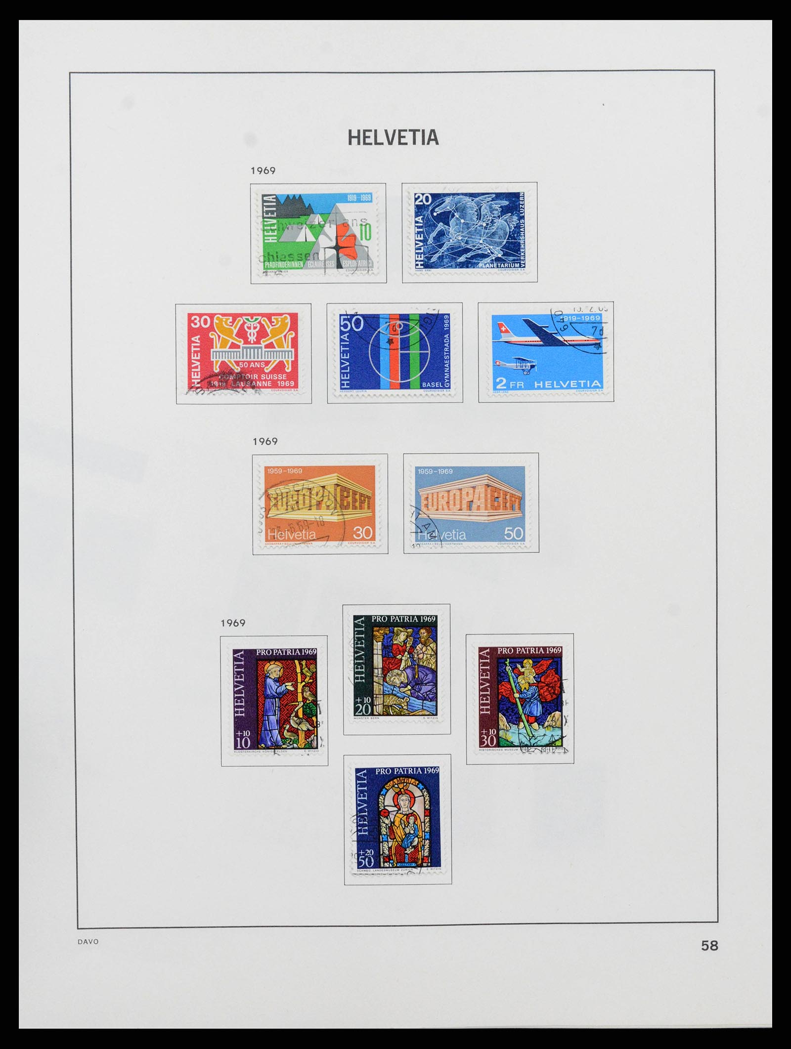 38657 0059 - Stamp collection 38657 Switzerland 1843-1998.