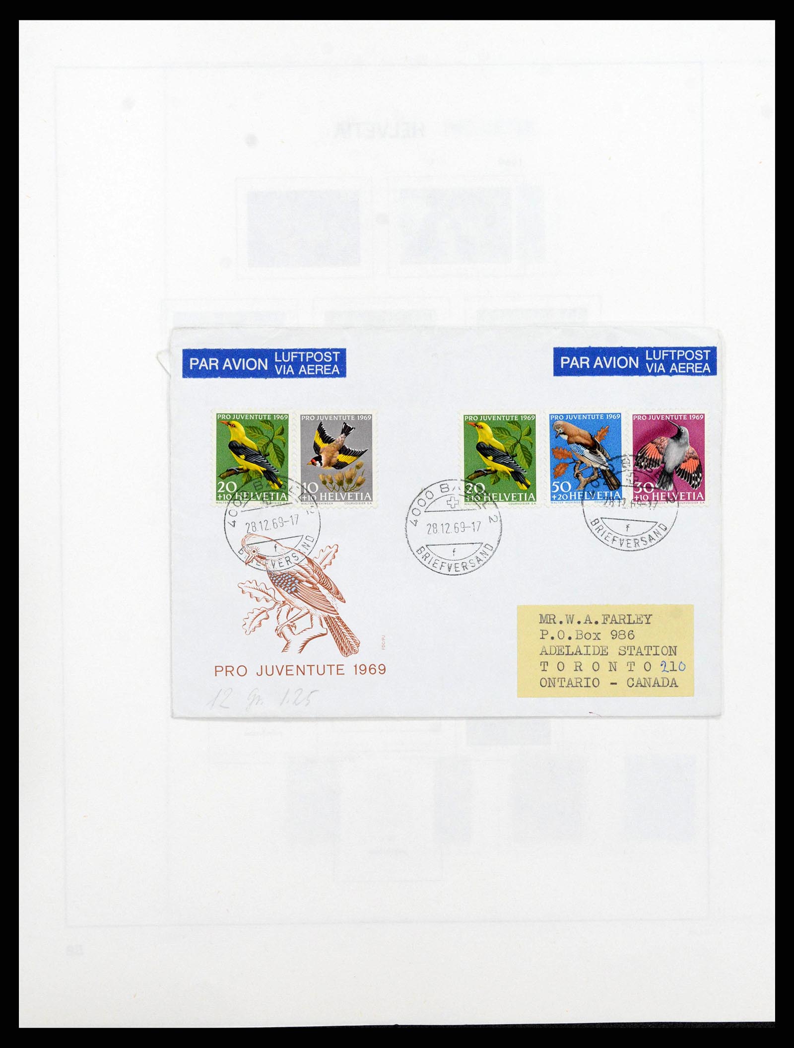 38657 0060 - Postzegelverzameling 38657 Zwitserland 1843-1998.