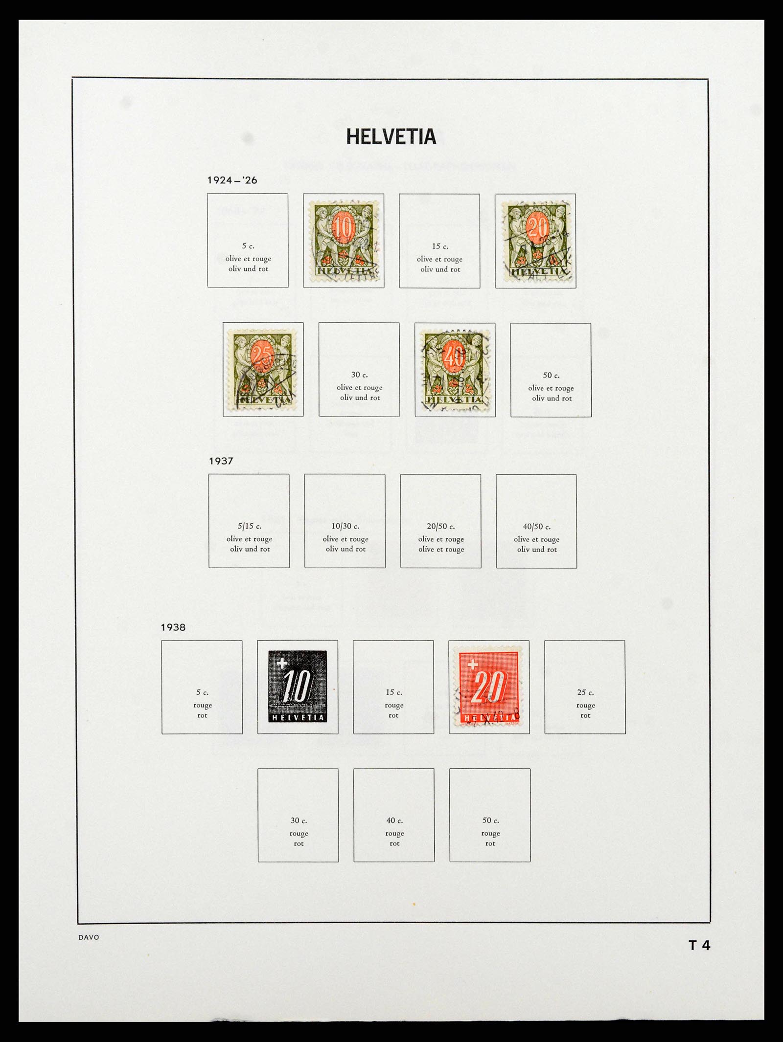 38657 0141 - Stamp collection 38657 Switzerland 1843-1998.