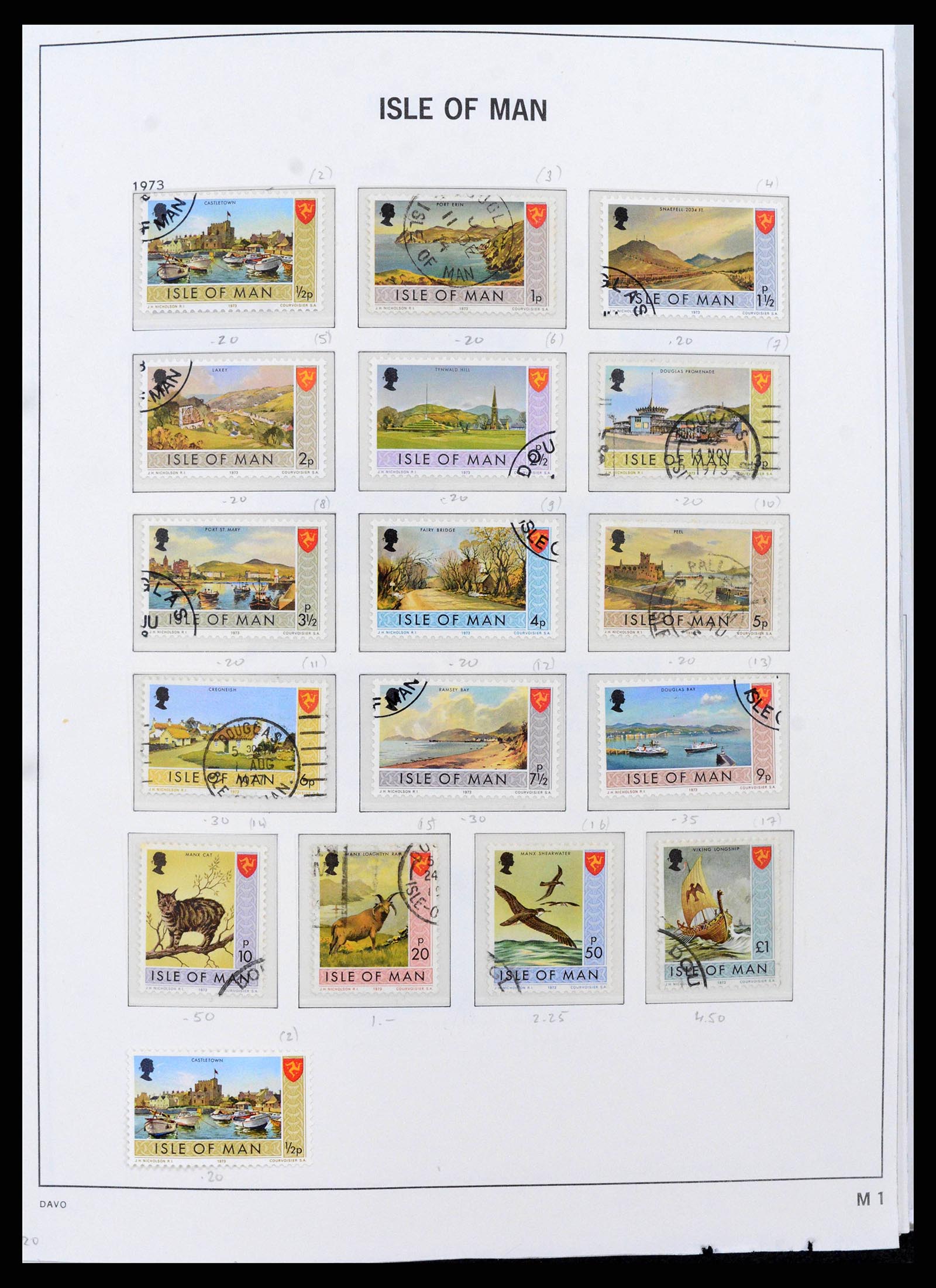 38659 0001 - Postzegelverzameling 38659 Isle of Man 1973-2005.