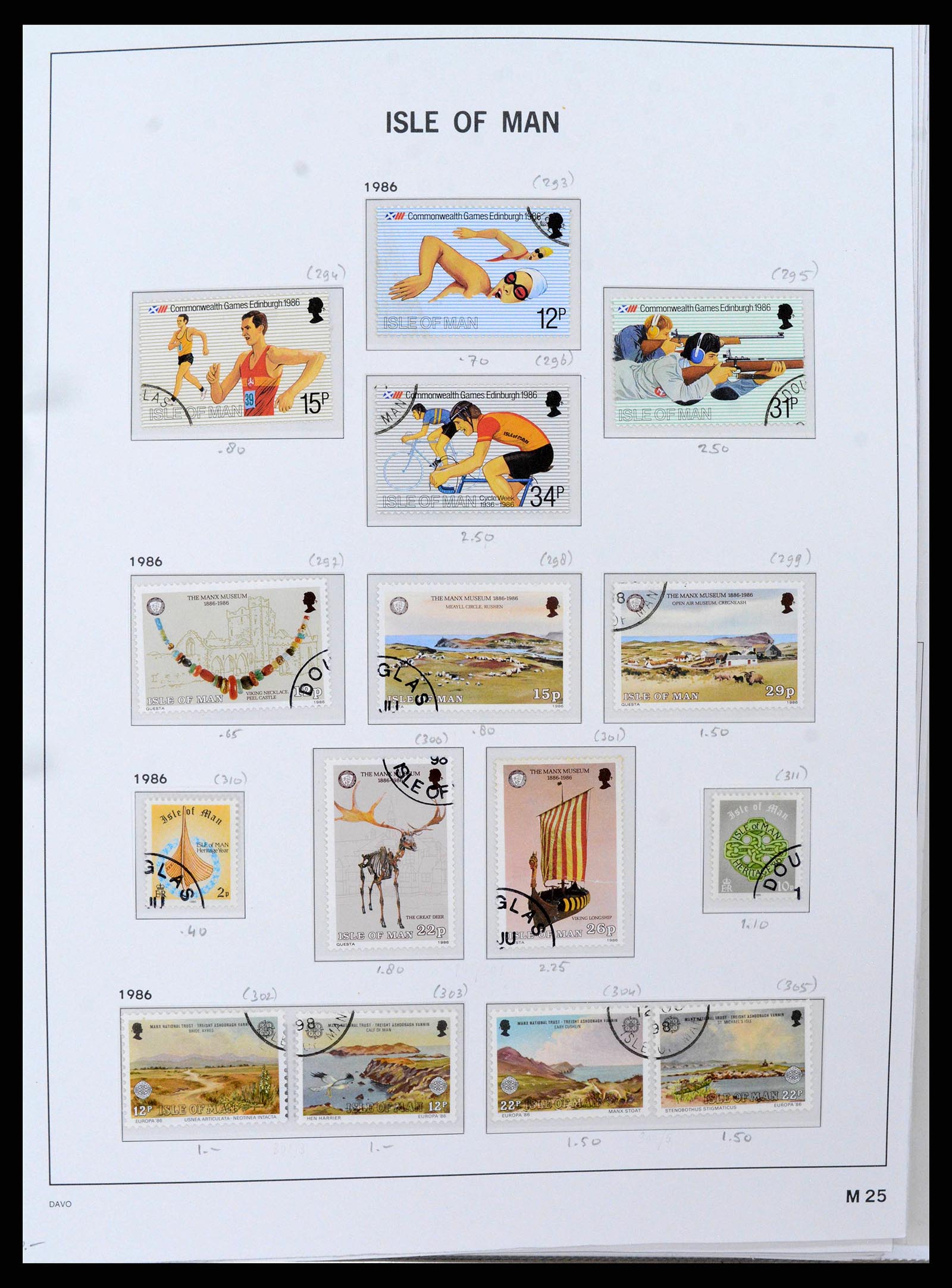38659 0028 - Postzegelverzameling 38659 Isle of Man 1973-2005.