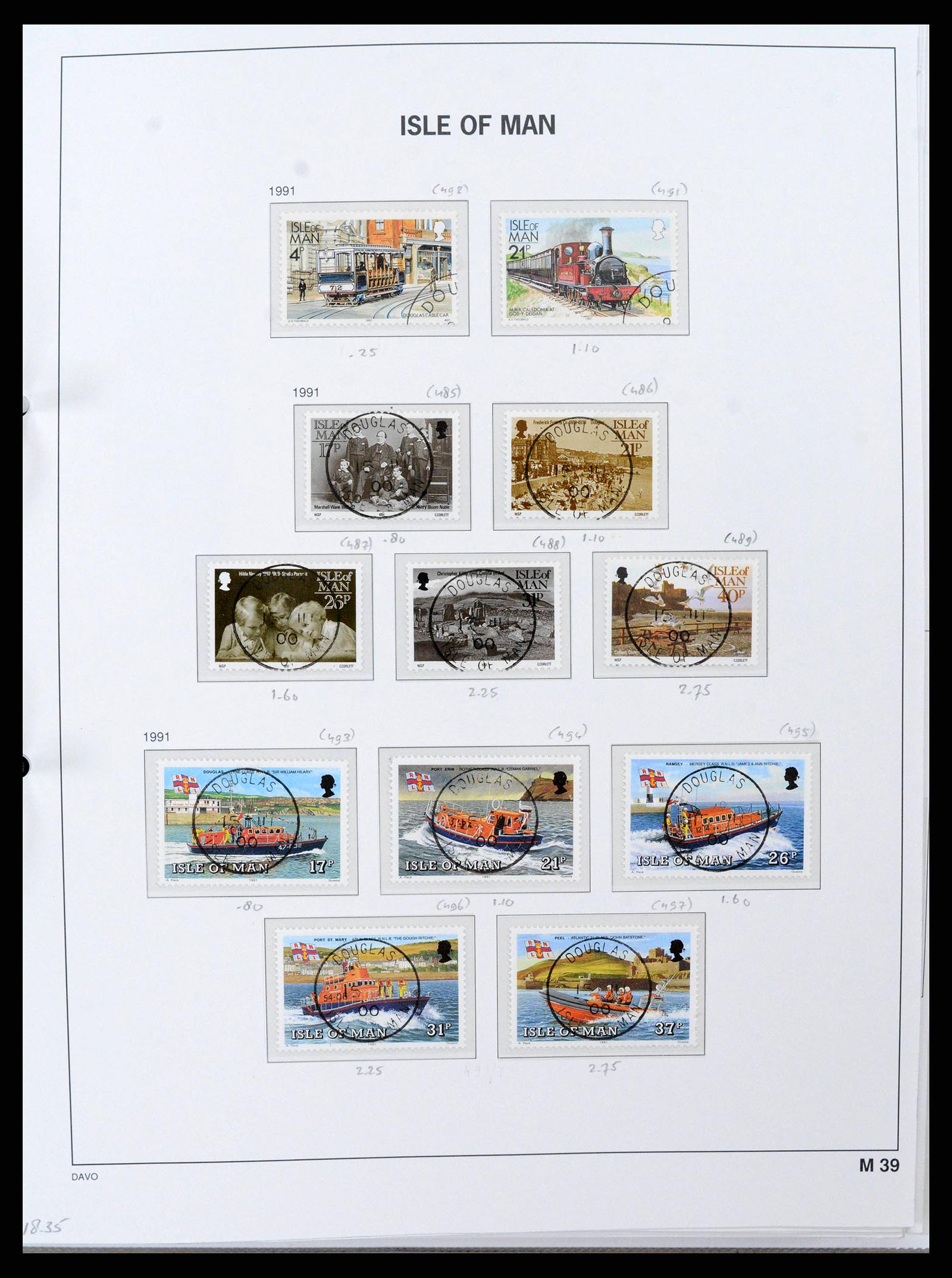 38659 0046 - Postzegelverzameling 38659 Isle of Man 1973-2005.