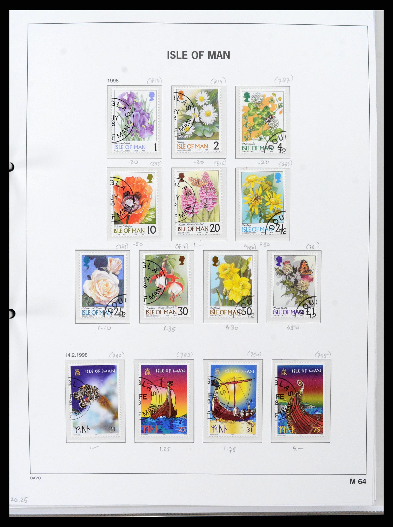 38659 0073 - Postzegelverzameling 38659 Isle of Man 1973-2005.