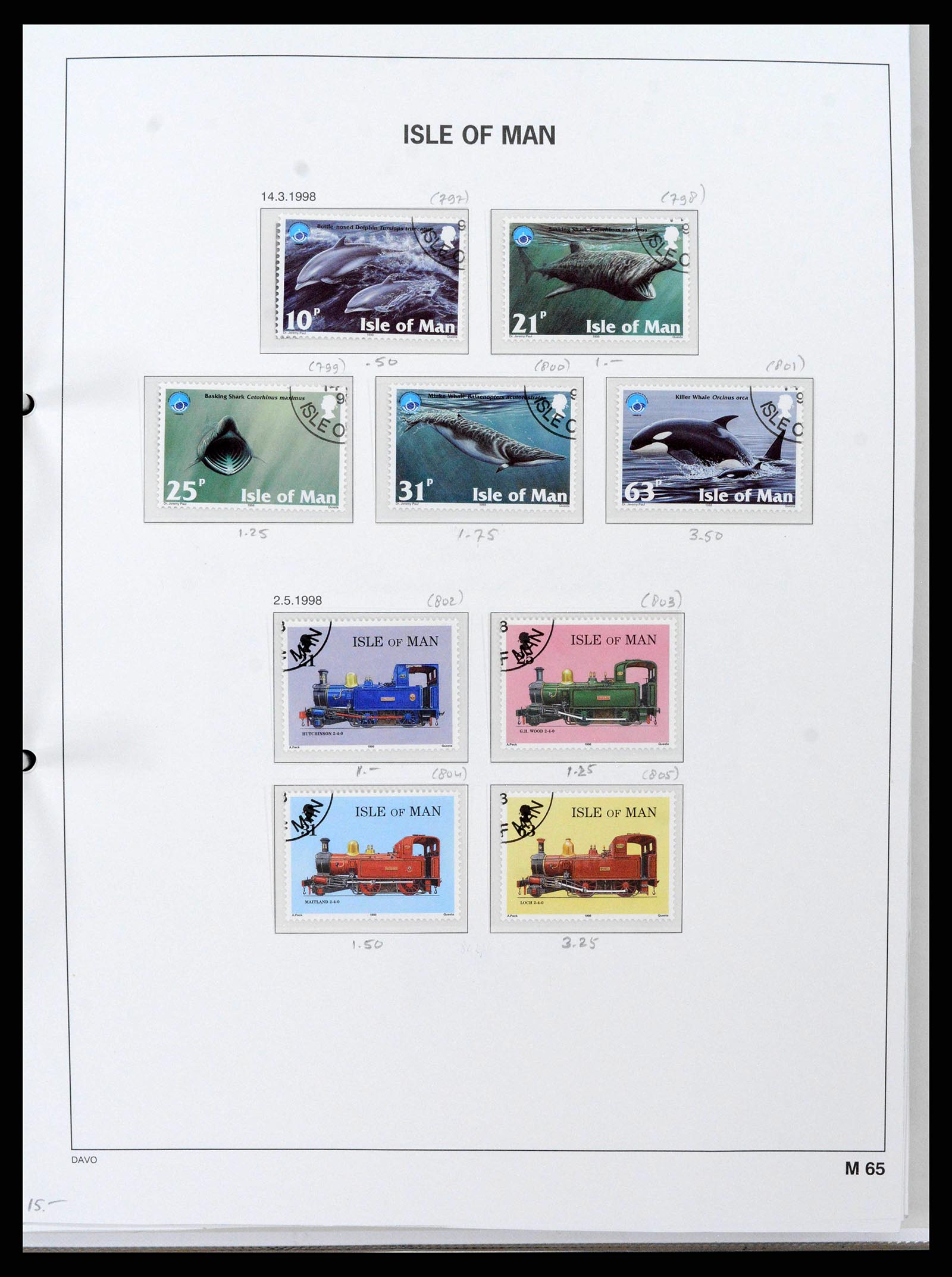 38659 0074 - Postzegelverzameling 38659 Isle of Man 1973-2005.