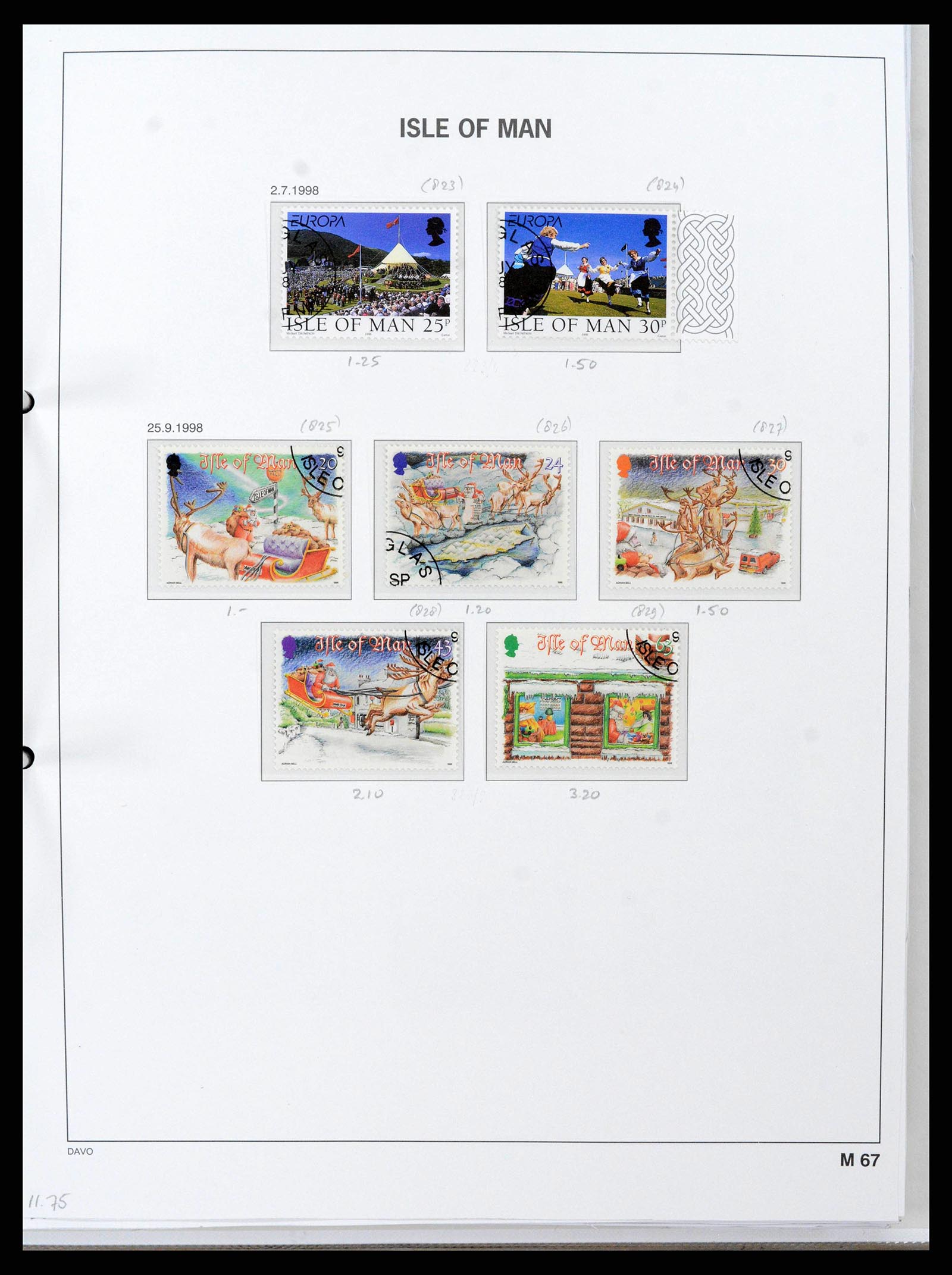 38659 0076 - Postzegelverzameling 38659 Isle of Man 1973-2005.