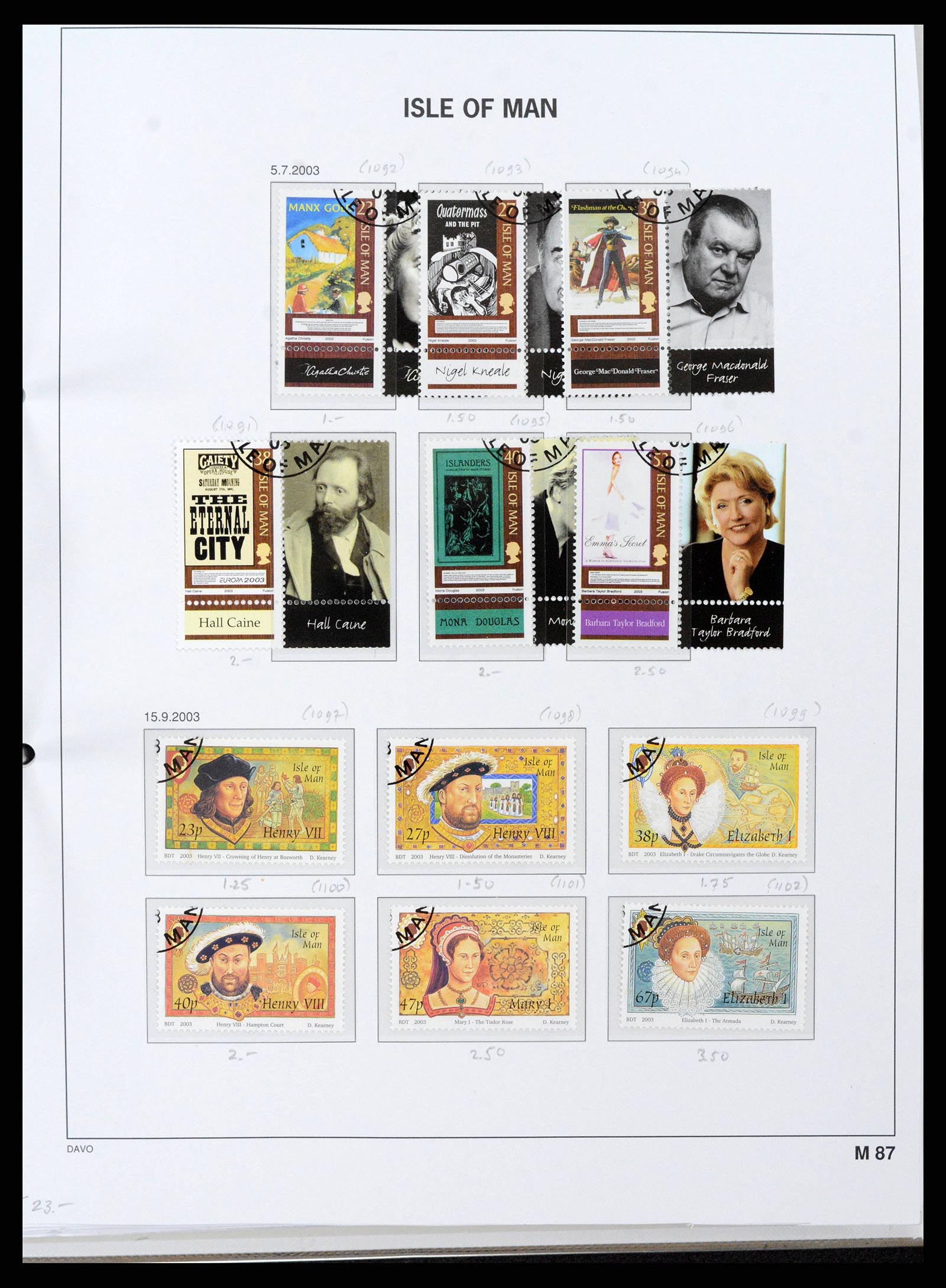 38659 0098 - Postzegelverzameling 38659 Isle of Man 1973-2005.