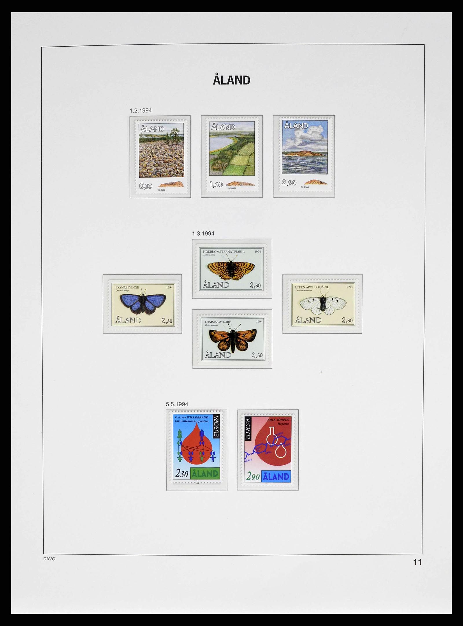 38662 0014 - Postzegelverzameling 38662 Aland 1984-2006.