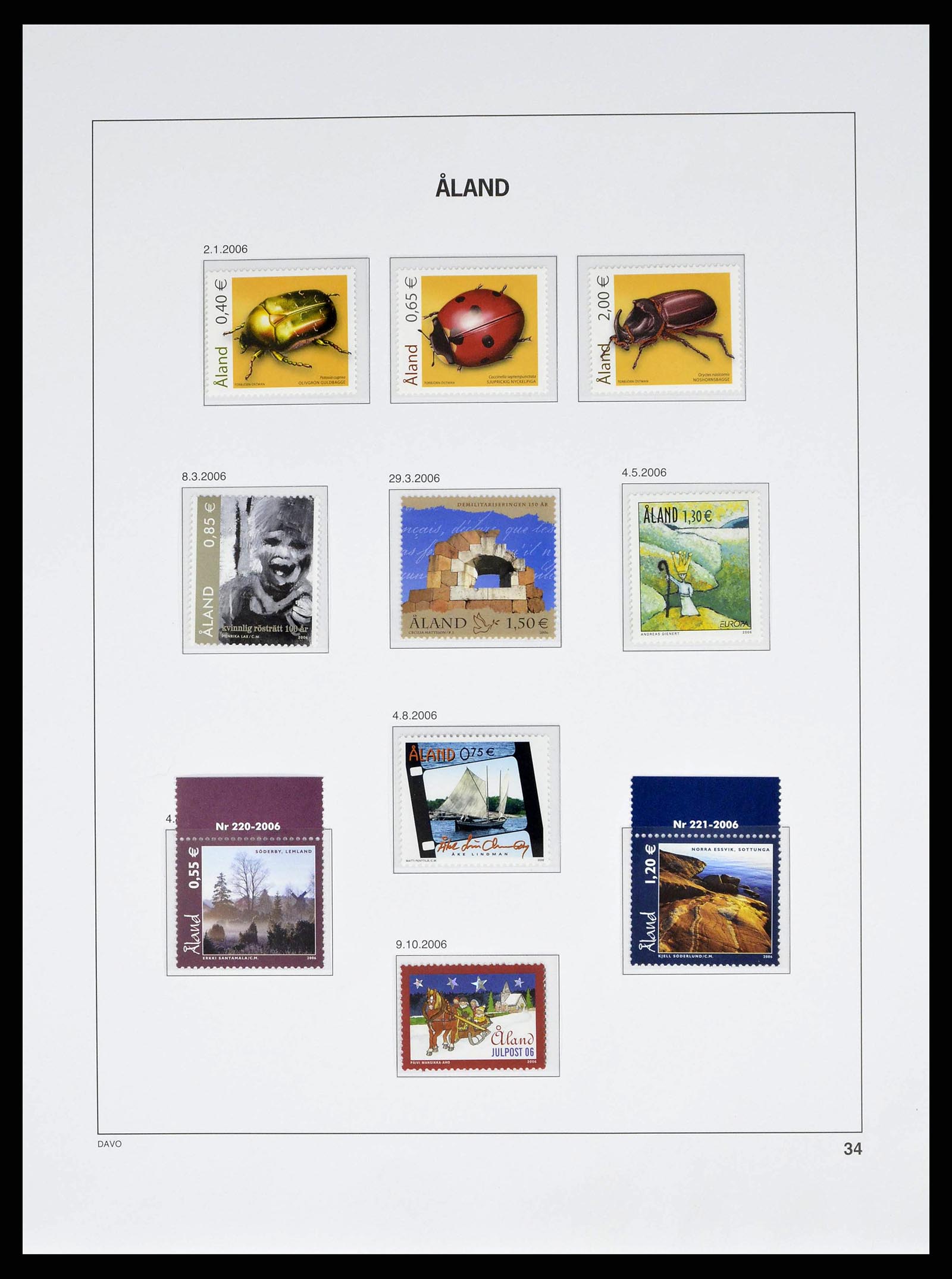 38662 0054 - Stamp collection 38662 Aland 1984-2006.
