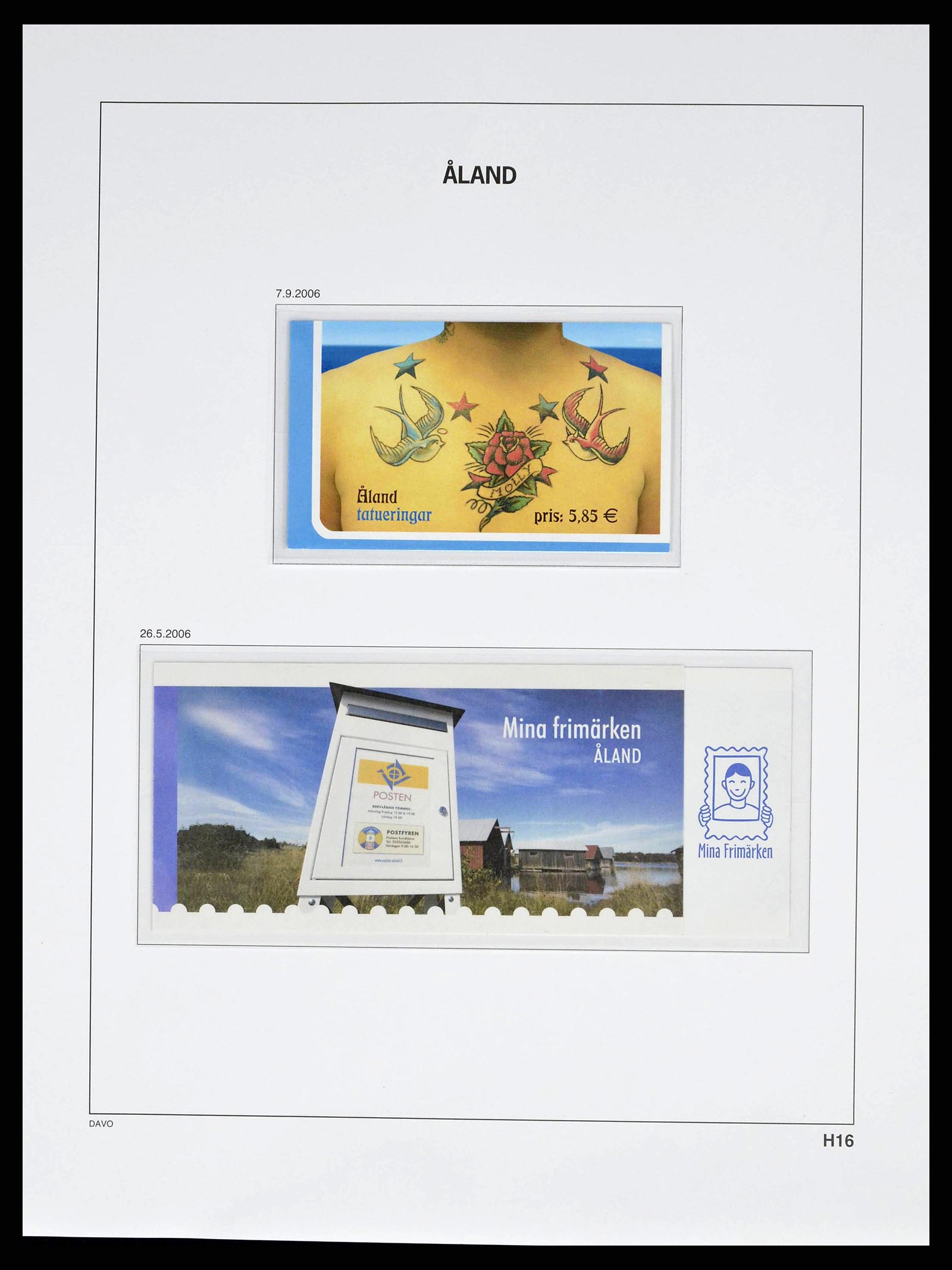 38662 0056 - Postzegelverzameling 38662 Aland 1984-2006.