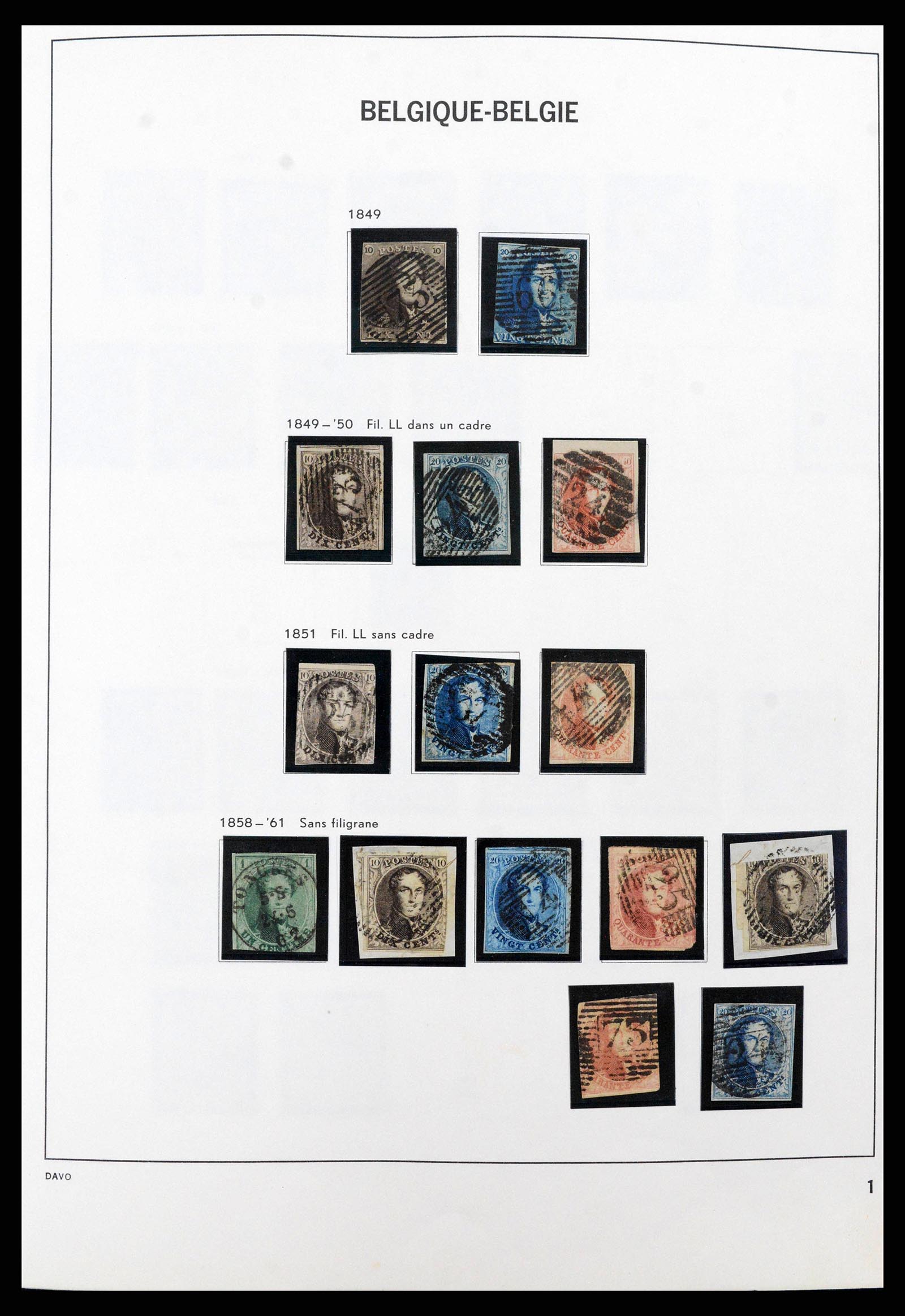 38663 0001 - Stamp collection 38663 Belgium 1849-2013.