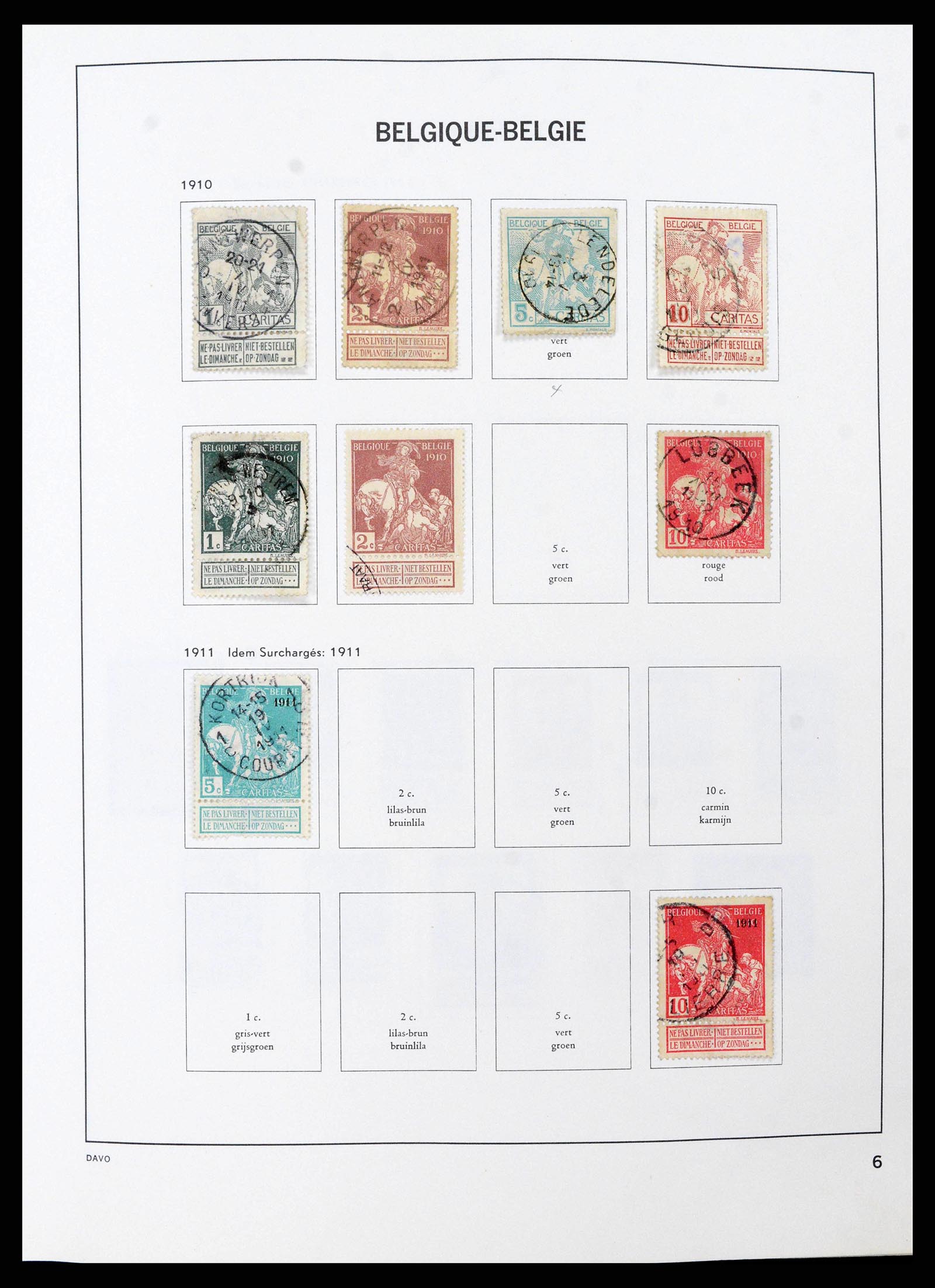 38663 0006 - Postzegelverzameling 38663 België 1849-2013.