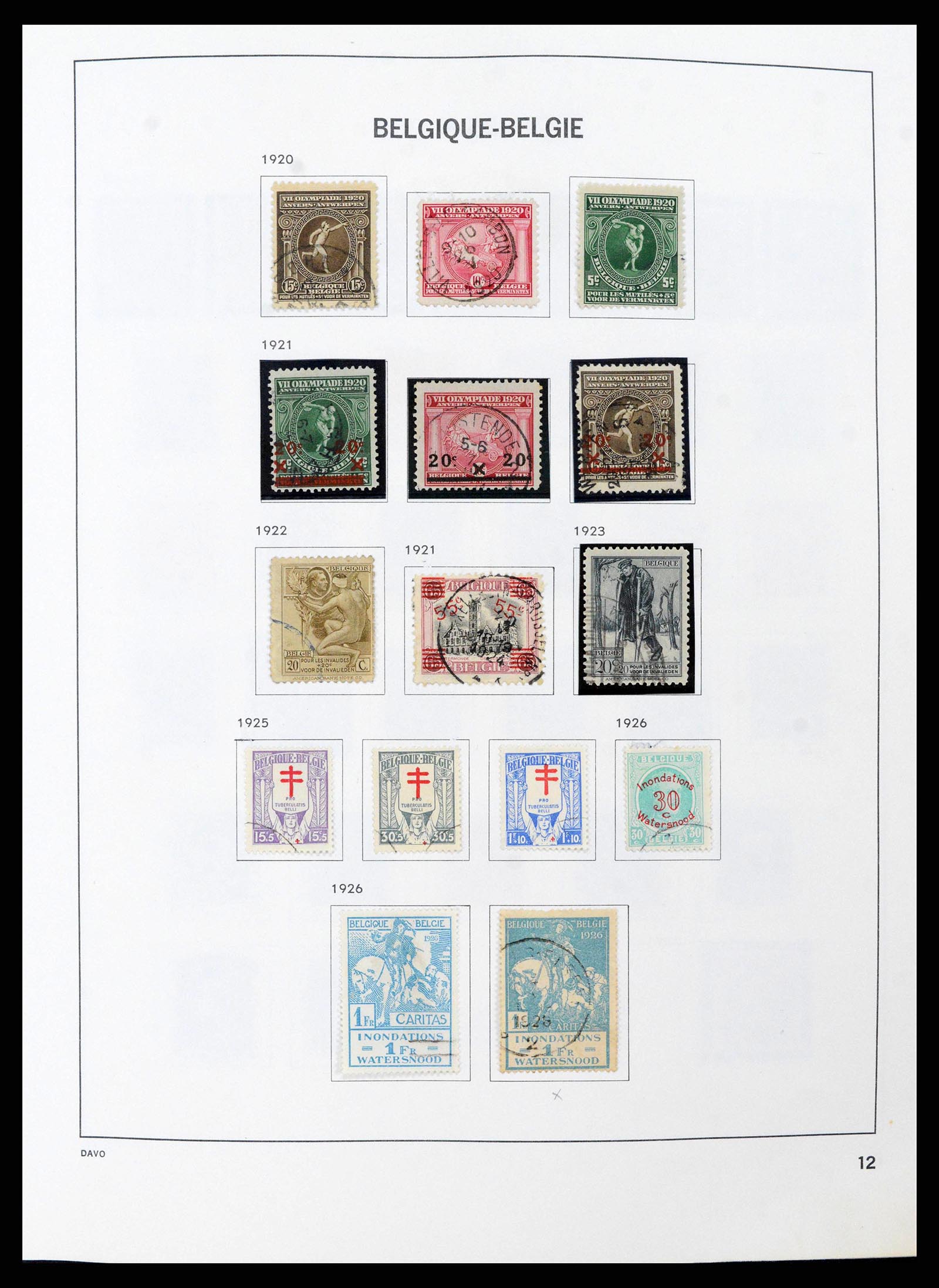 38663 0012 - Stamp collection 38663 Belgium 1849-2013.