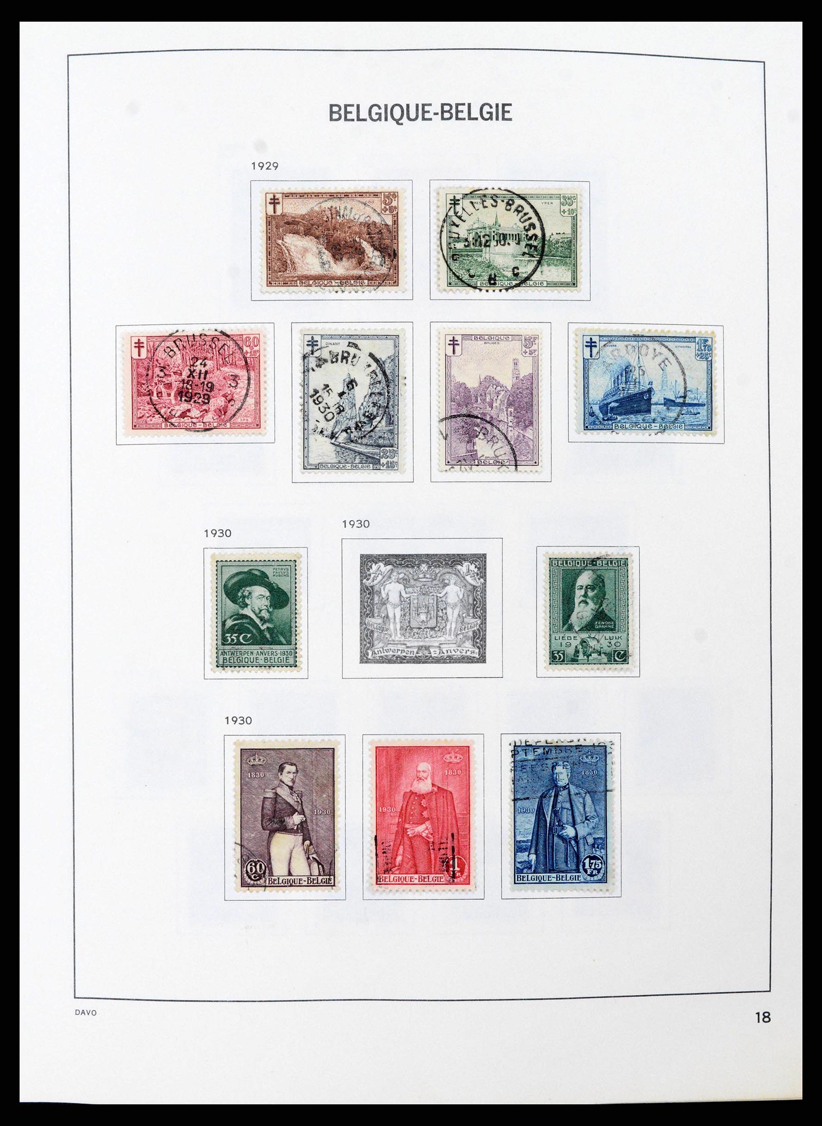 38663 0018 - Stamp collection 38663 Belgium 1849-2013.