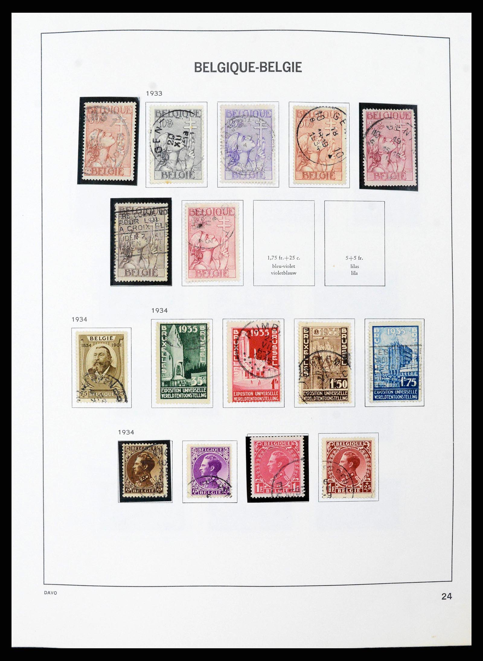 38663 0024 - Stamp collection 38663 Belgium 1849-2013.