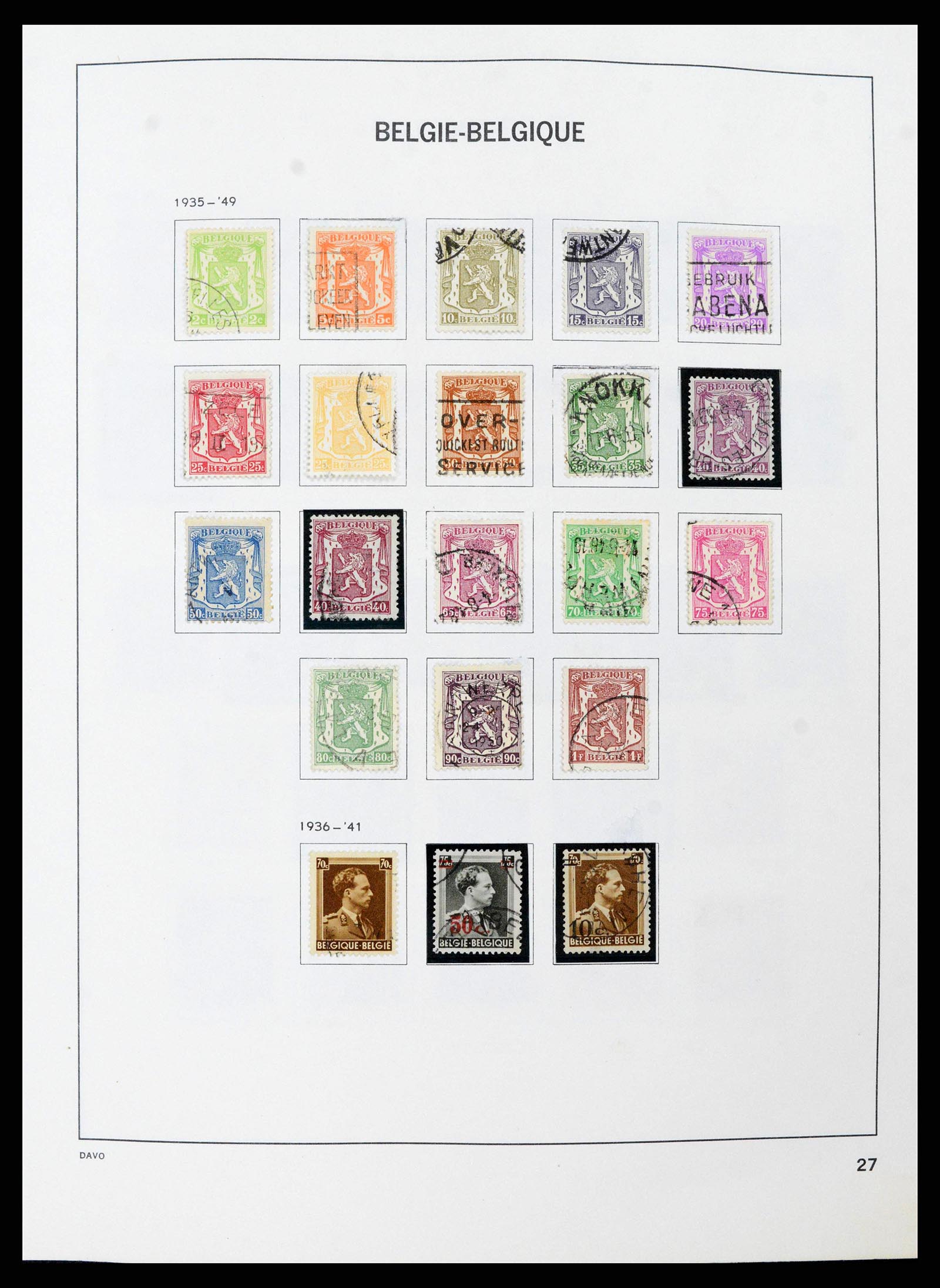 38663 0027 - Postzegelverzameling 38663 België 1849-2013.