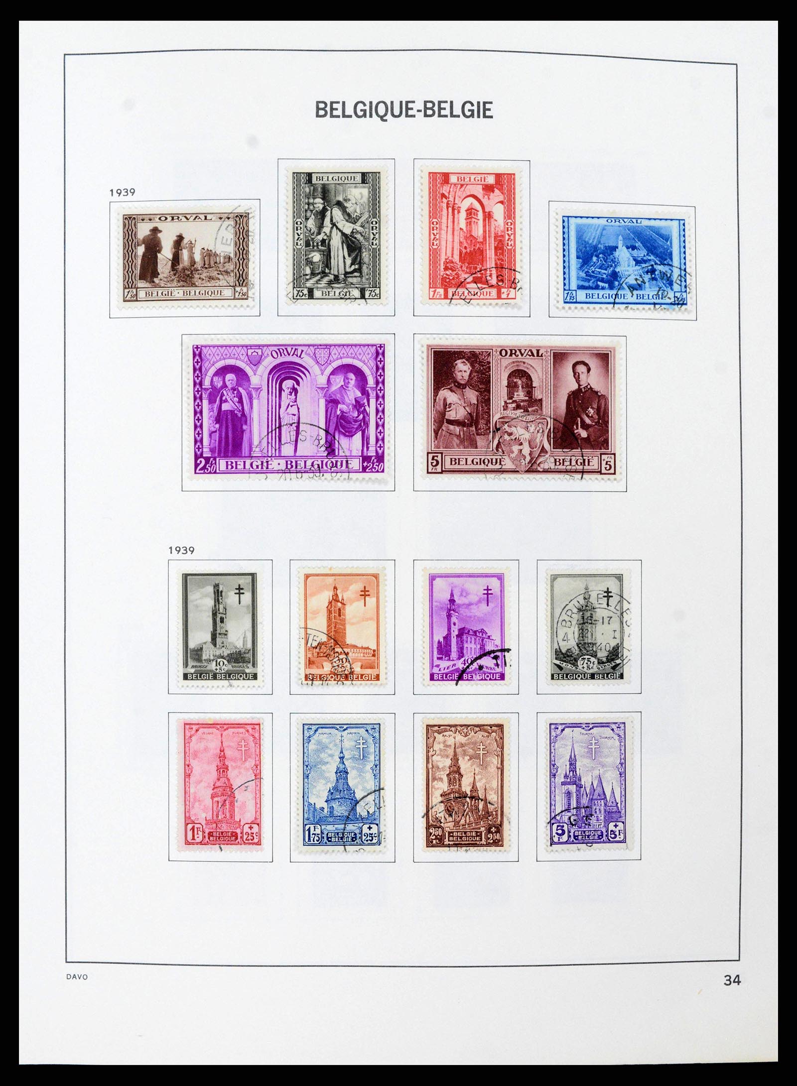 38663 0034 - Stamp collection 38663 Belgium 1849-2013.