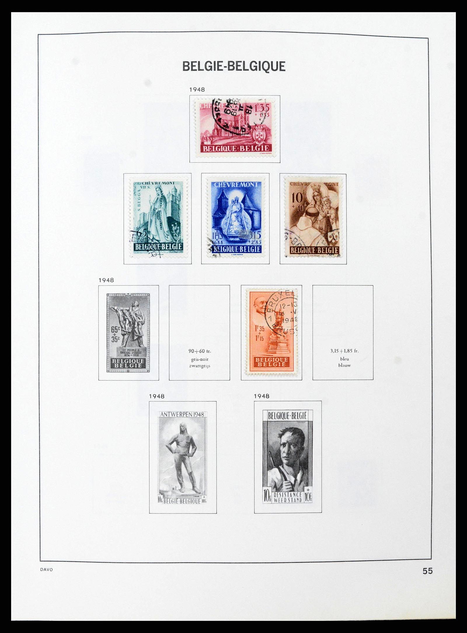 38663 0053 - Stamp collection 38663 Belgium 1849-2013.