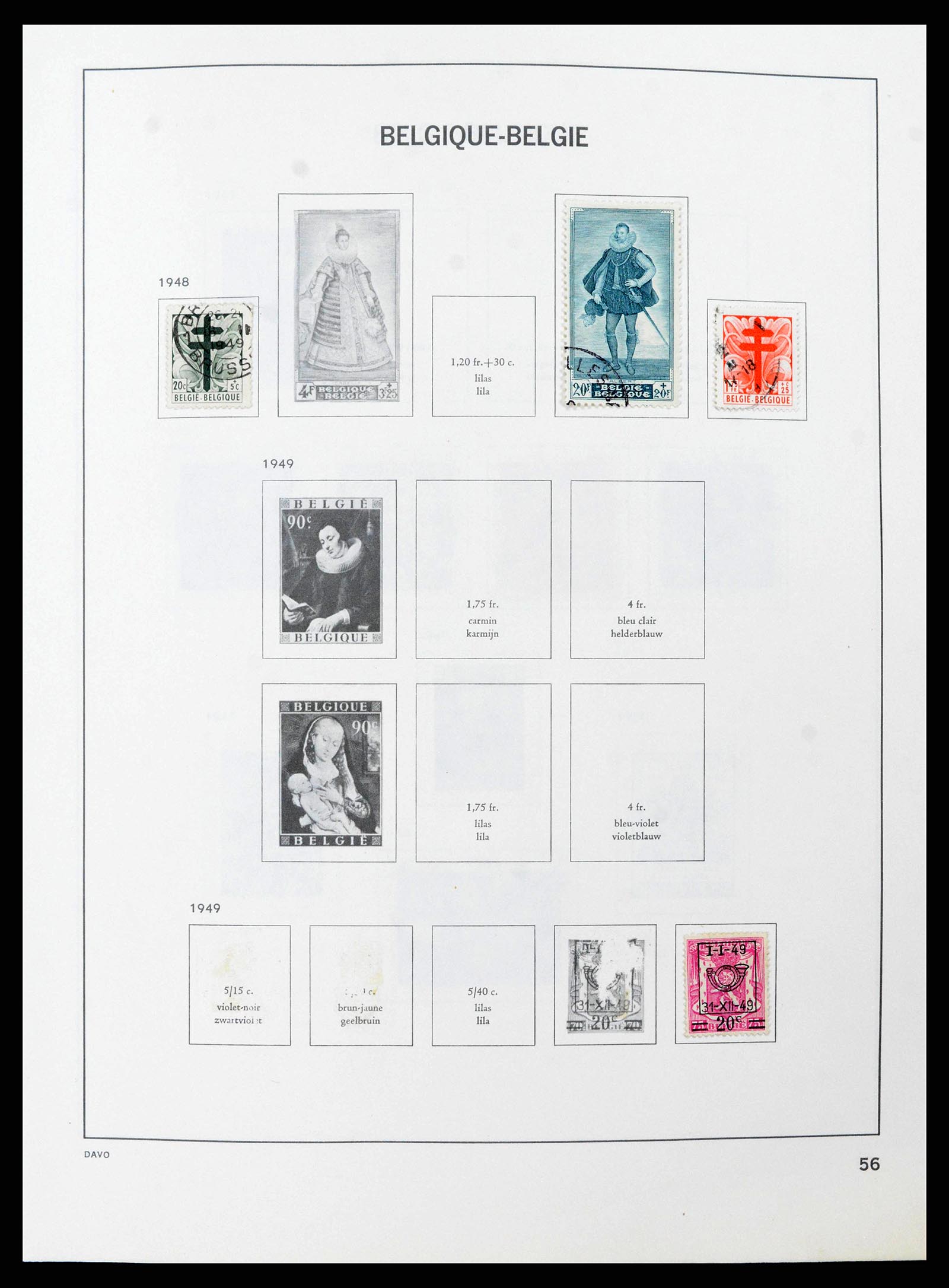 38663 0054 - Stamp collection 38663 Belgium 1849-2013.