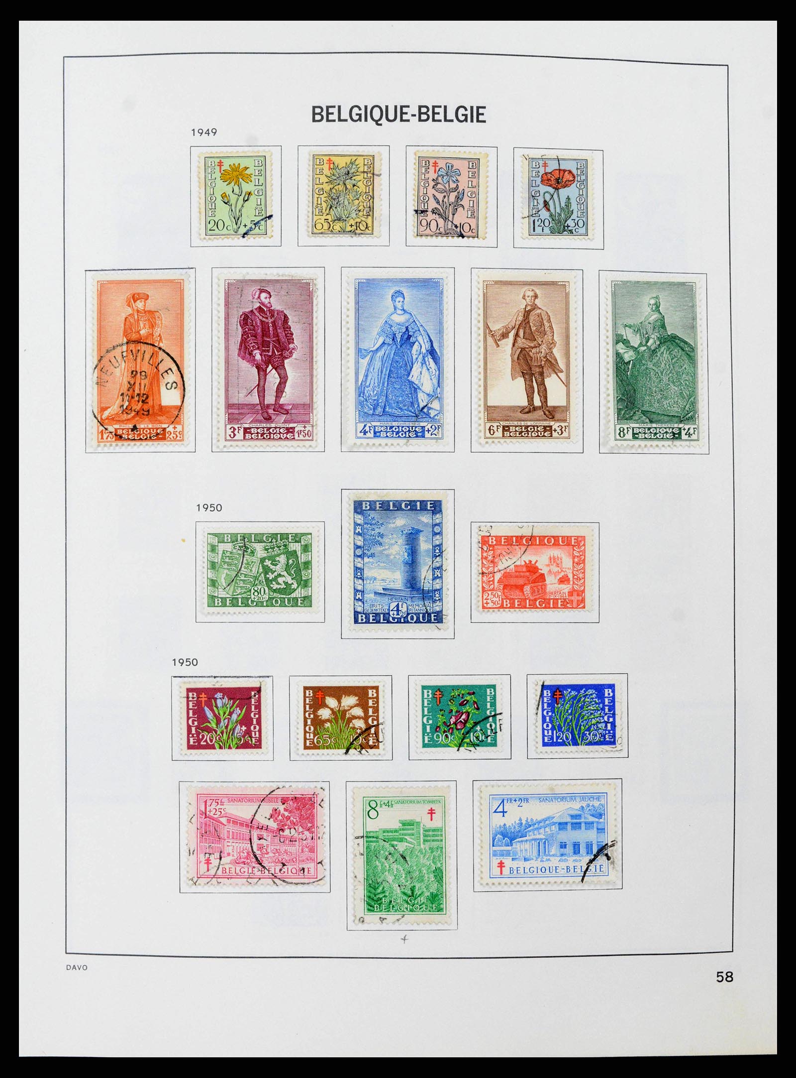 38663 0056 - Stamp collection 38663 Belgium 1849-2013.