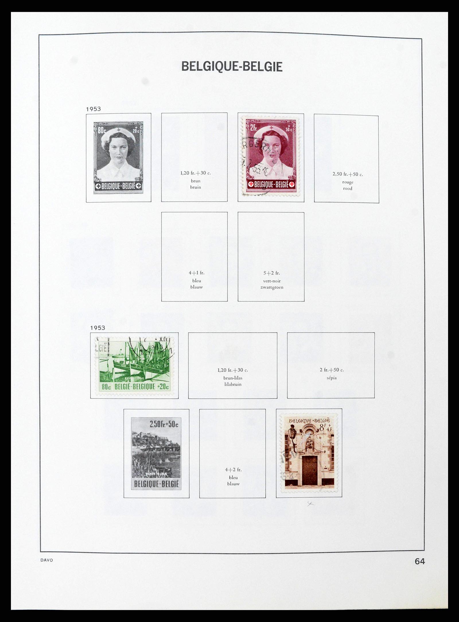 38663 0062 - Stamp collection 38663 Belgium 1849-2013.