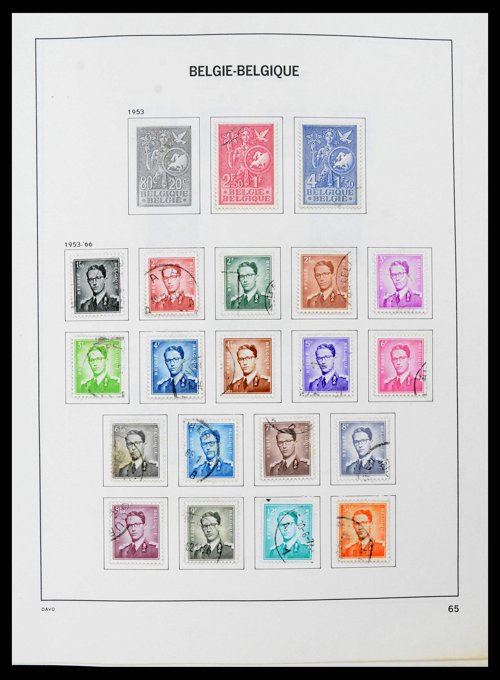 38663 0063 - Stamp collection 38663 Belgium 1849-2013.