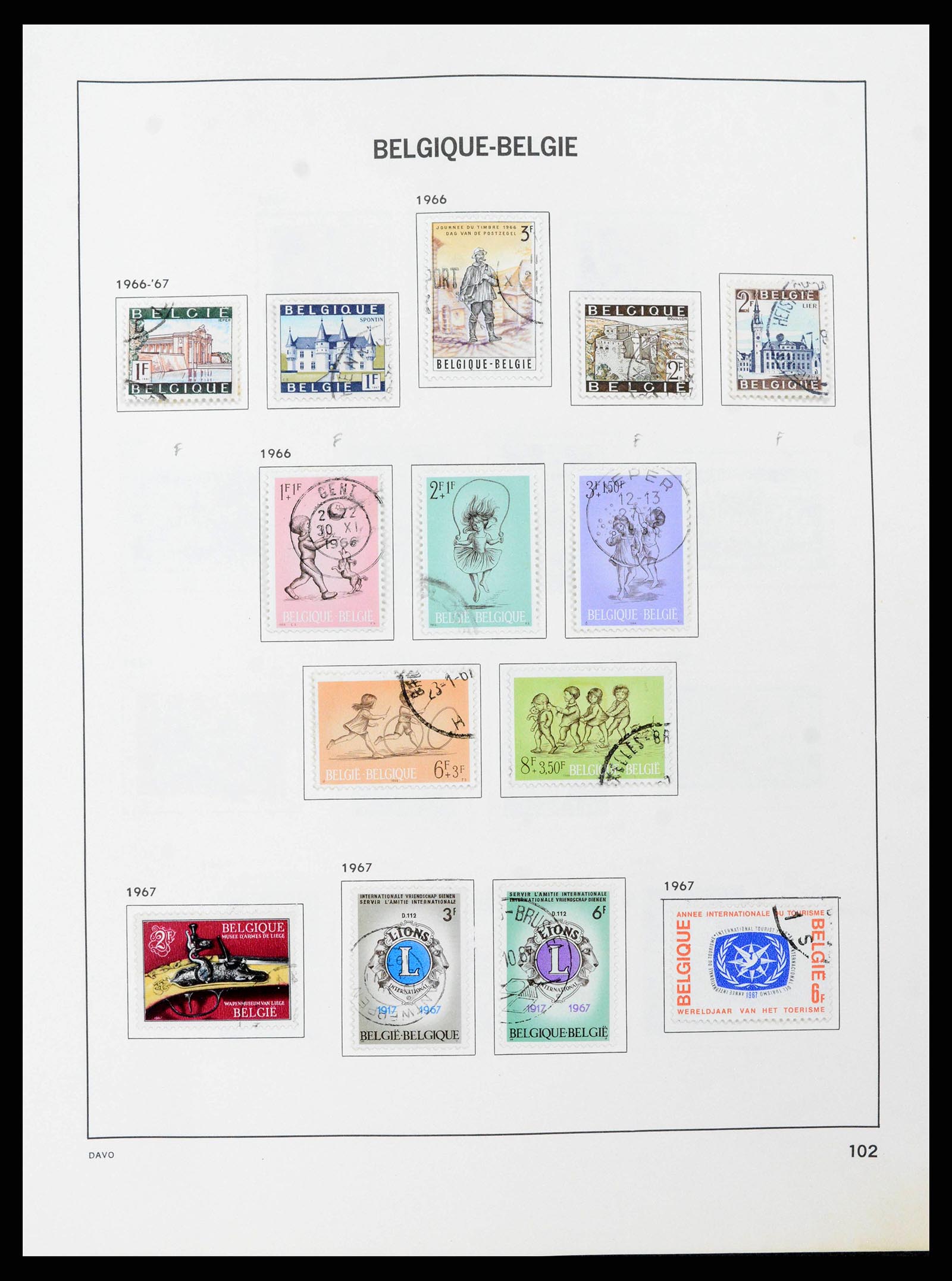 38663 0100 - Stamp collection 38663 Belgium 1849-2013.