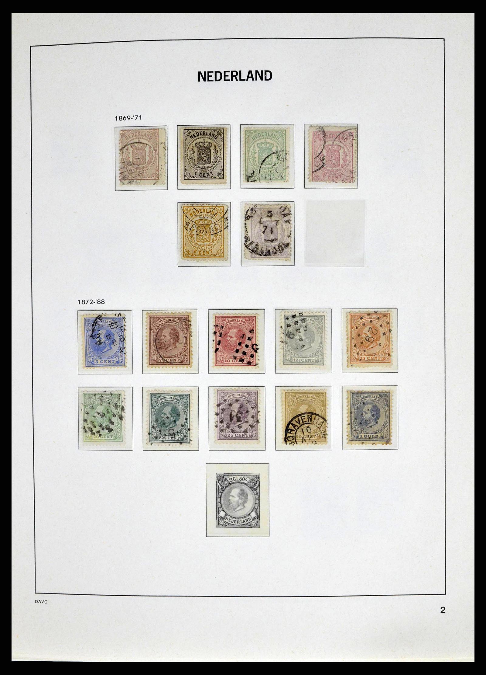38664 0002 - Postzegelverzameling 38664 Nederland 1852-1969.