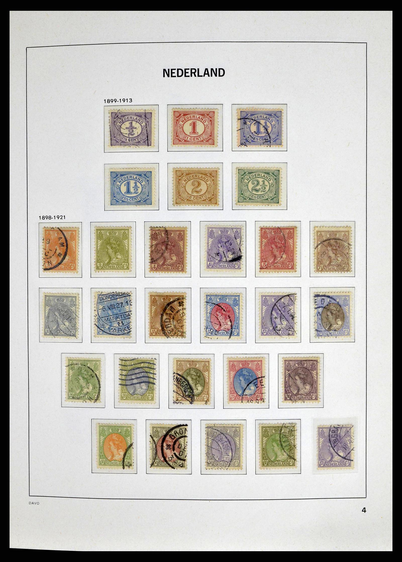 38664 0004 - Postzegelverzameling 38664 Nederland 1852-1969.
