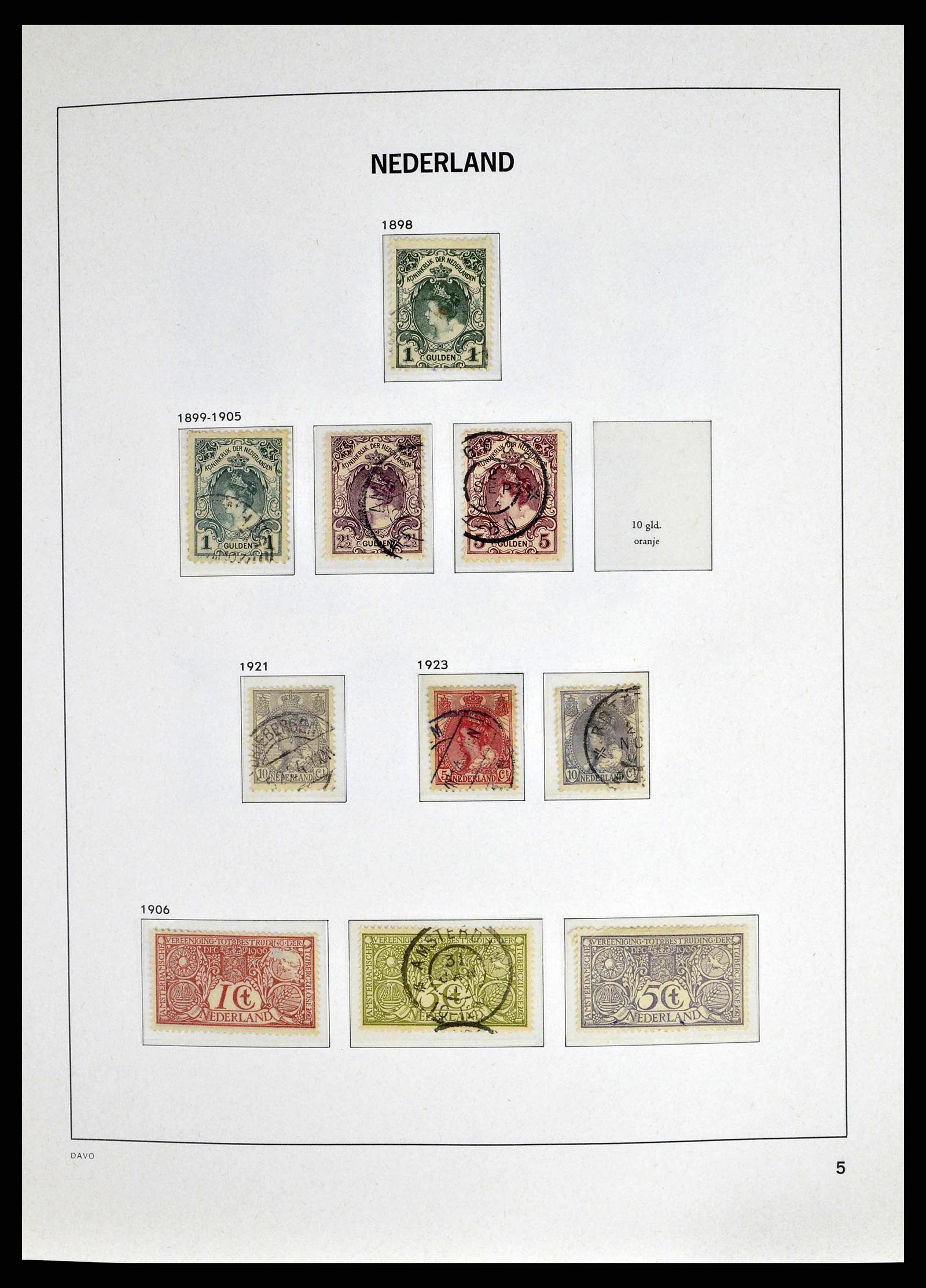 38664 0005 - Postzegelverzameling 38664 Nederland 1852-1969.
