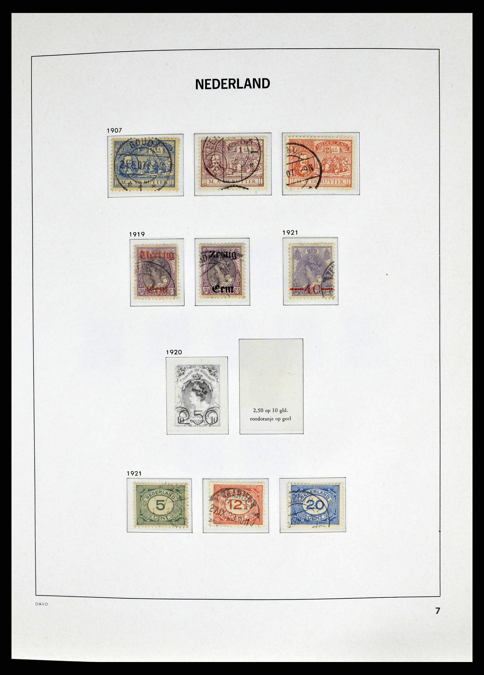 38664 0007 - Postzegelverzameling 38664 Nederland 1852-1969.