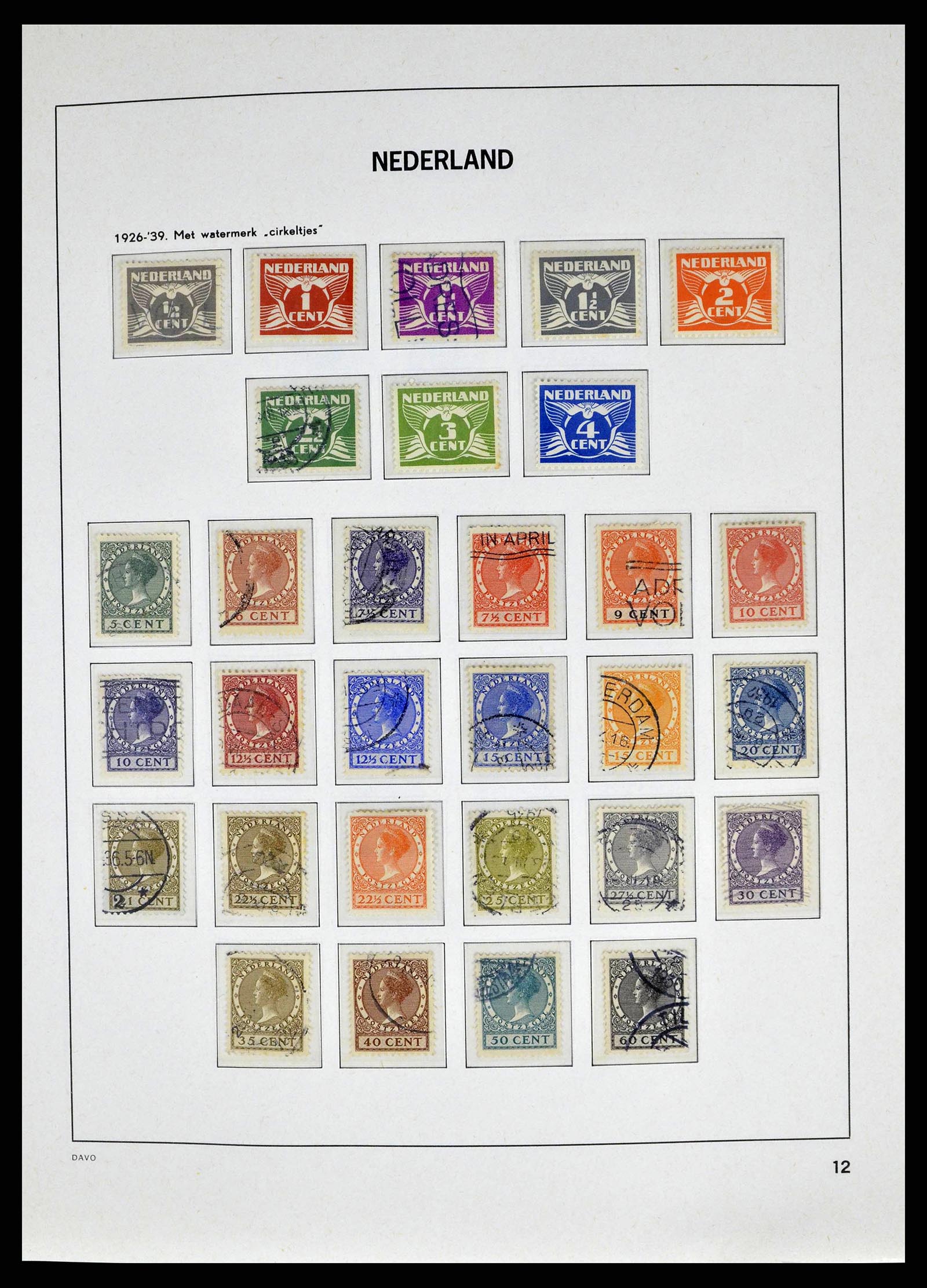 38664 0012 - Postzegelverzameling 38664 Nederland 1852-1969.