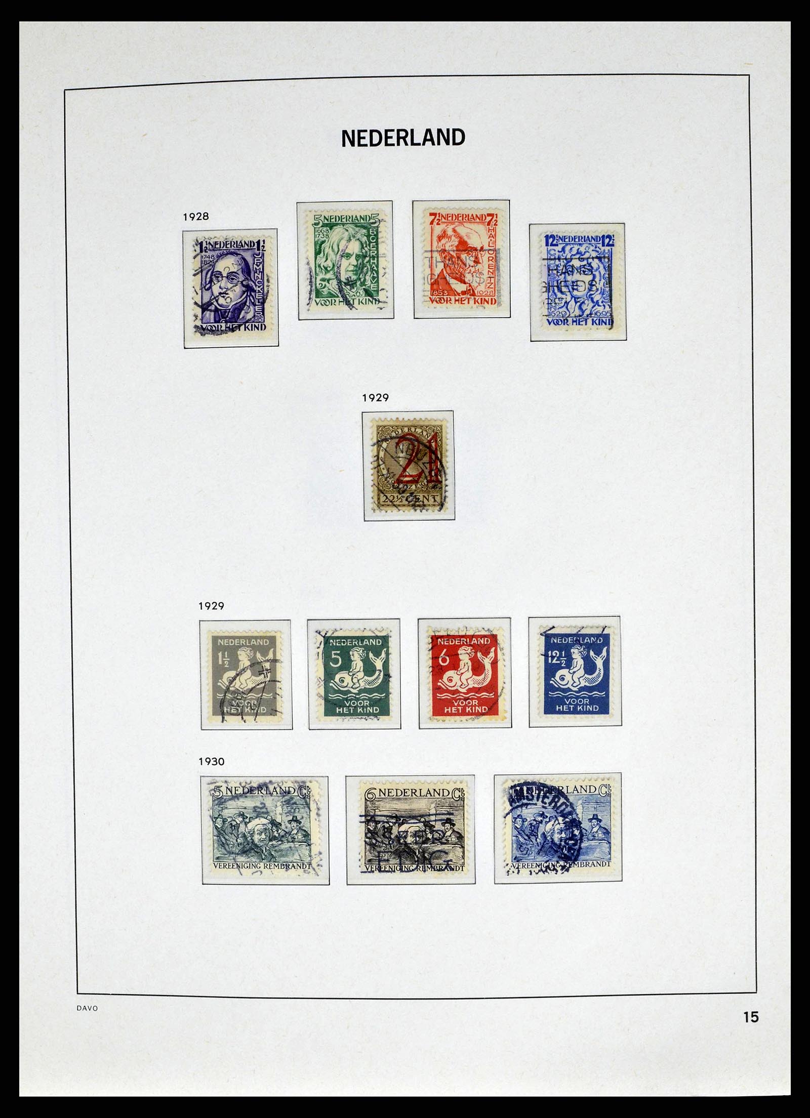 38664 0015 - Postzegelverzameling 38664 Nederland 1852-1969.