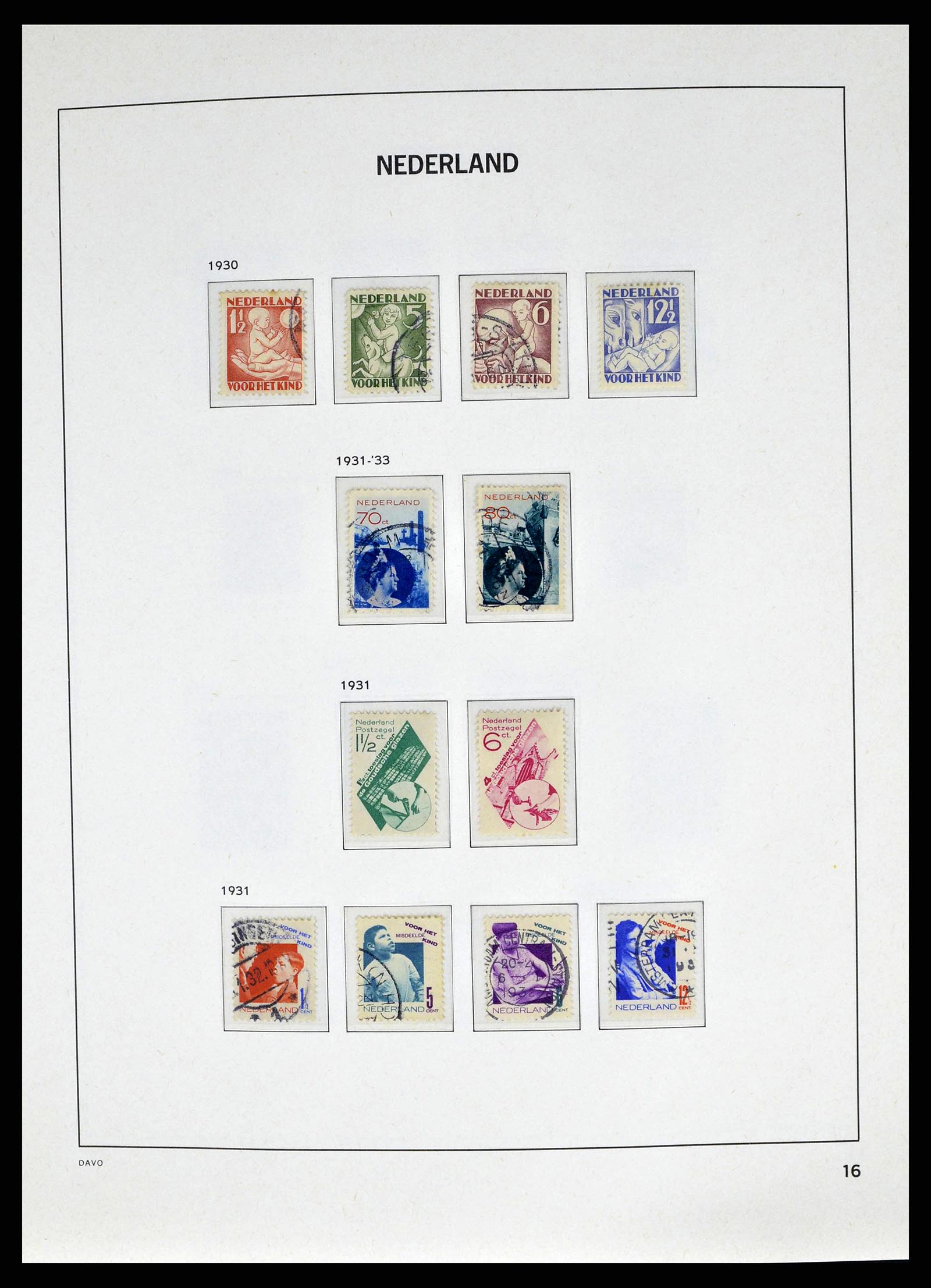 38664 0016 - Postzegelverzameling 38664 Nederland 1852-1969.