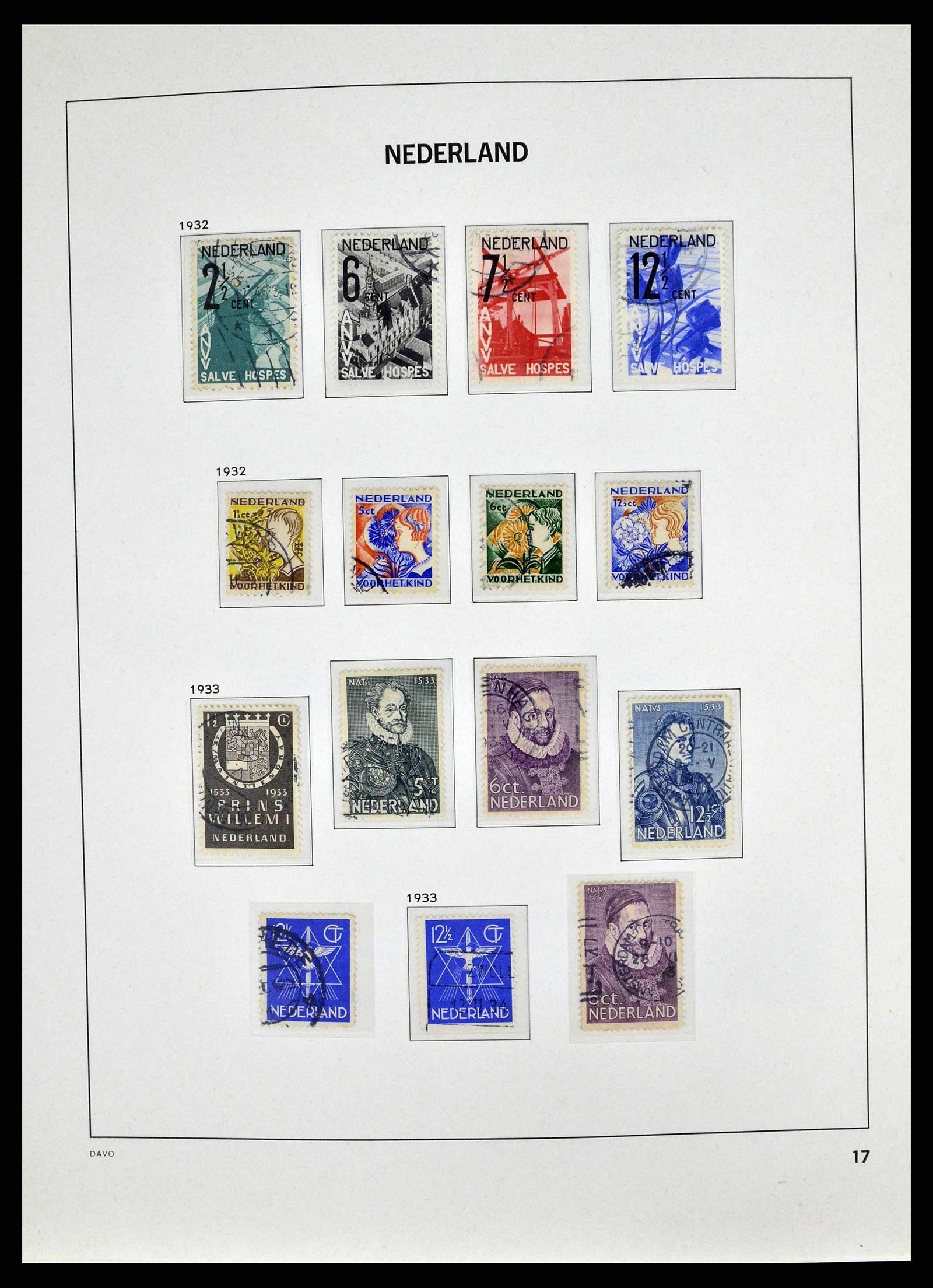 38664 0017 - Postzegelverzameling 38664 Nederland 1852-1969.