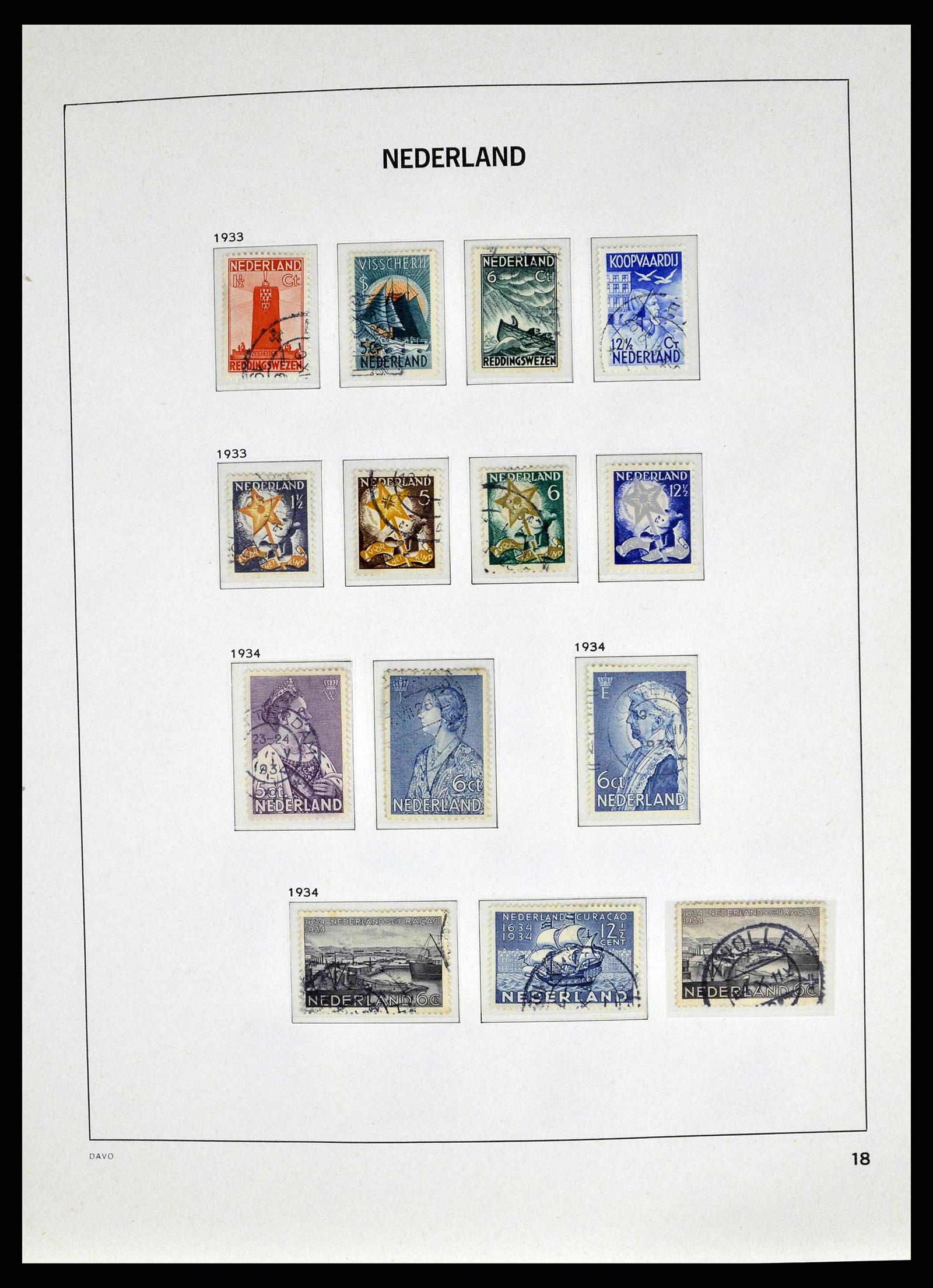 38664 0018 - Postzegelverzameling 38664 Nederland 1852-1969.
