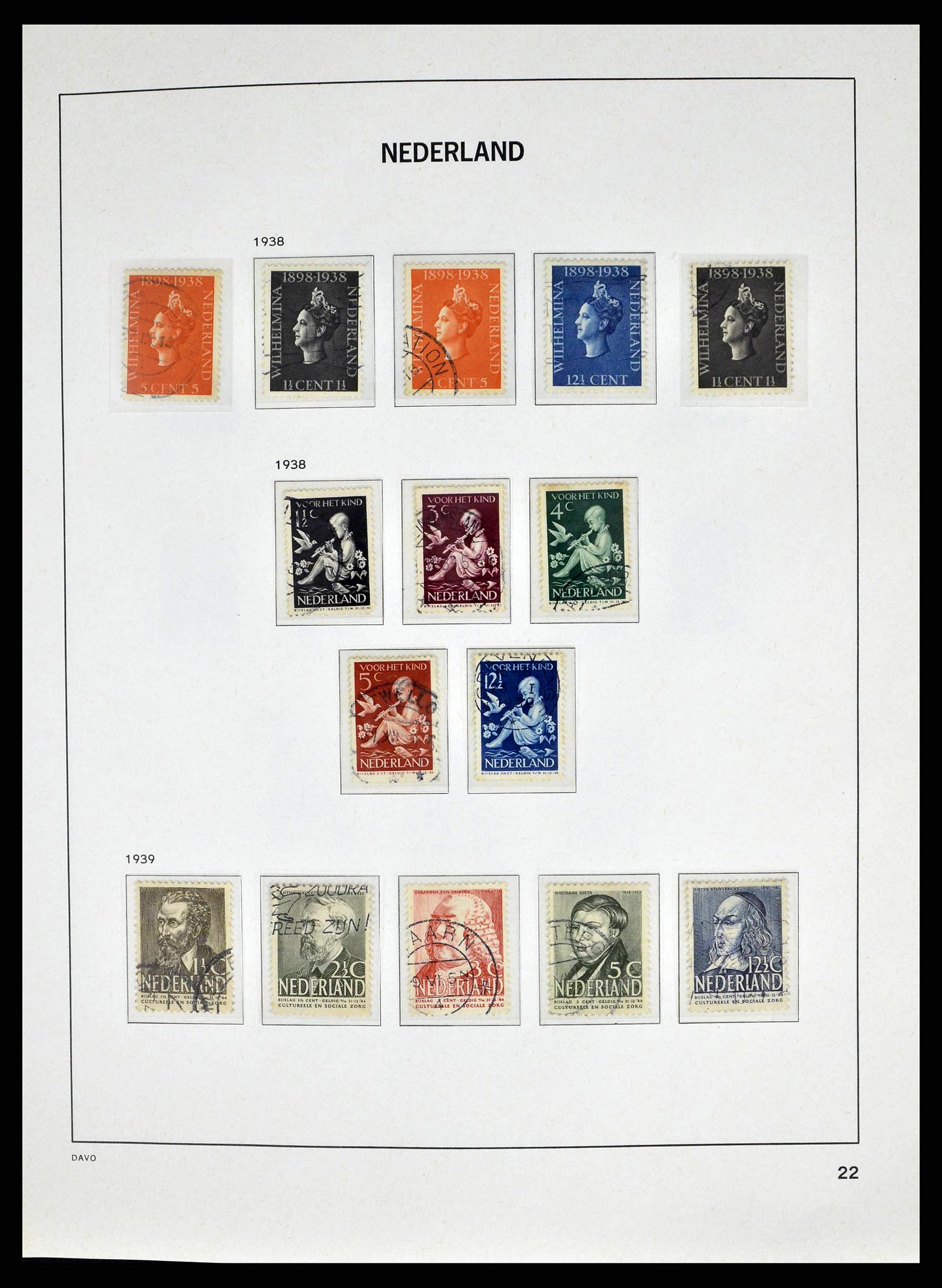 38664 0022 - Postzegelverzameling 38664 Nederland 1852-1969.