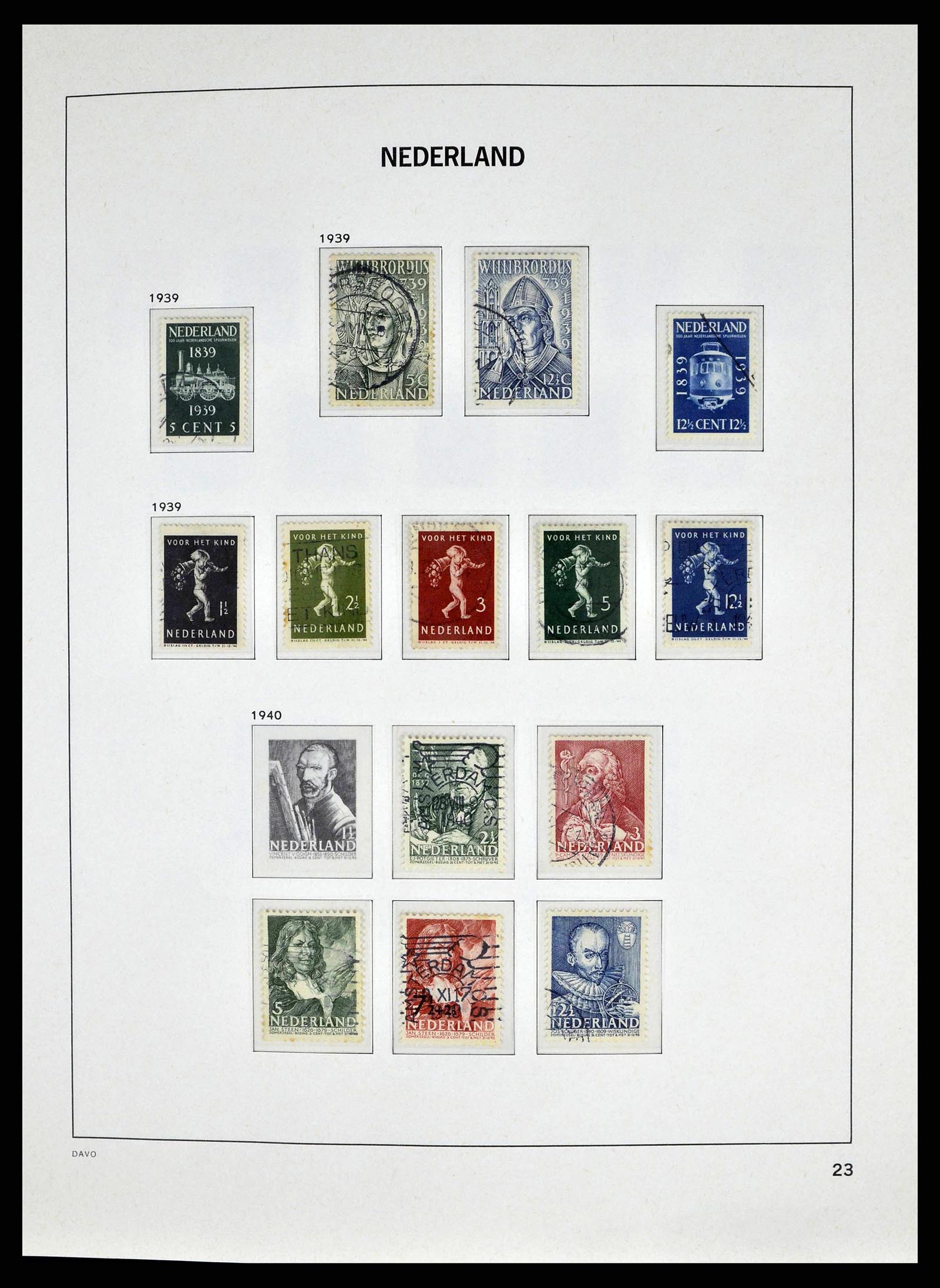 38664 0023 - Postzegelverzameling 38664 Nederland 1852-1969.