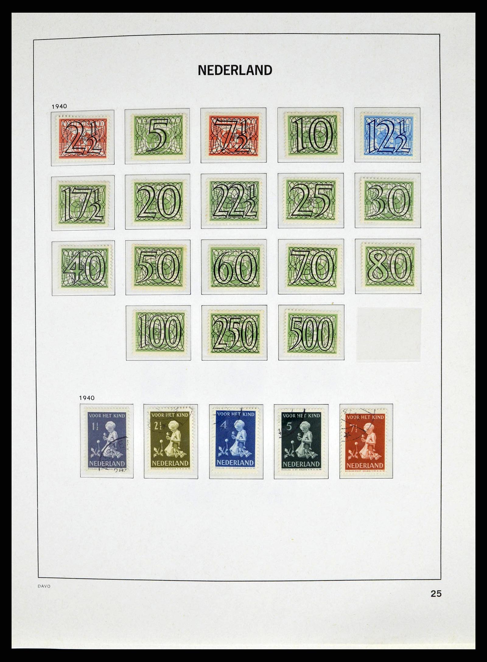 38664 0025 - Postzegelverzameling 38664 Nederland 1852-1969.