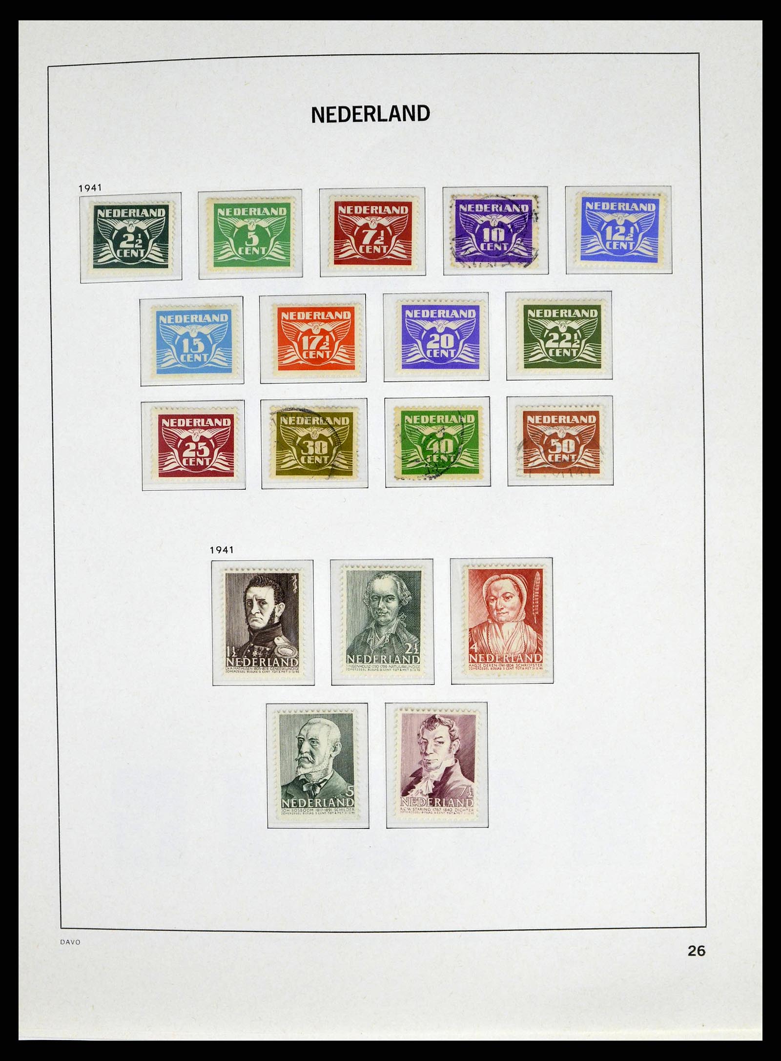 38664 0026 - Postzegelverzameling 38664 Nederland 1852-1969.