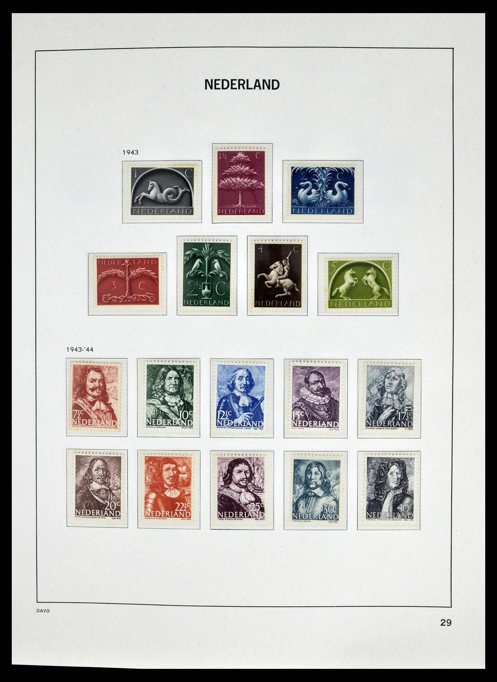 38664 0028 - Postzegelverzameling 38664 Nederland 1852-1969.