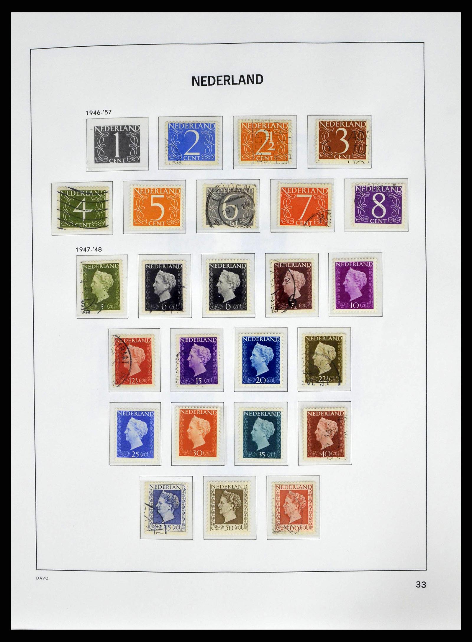 38664 0032 - Postzegelverzameling 38664 Nederland 1852-1969.