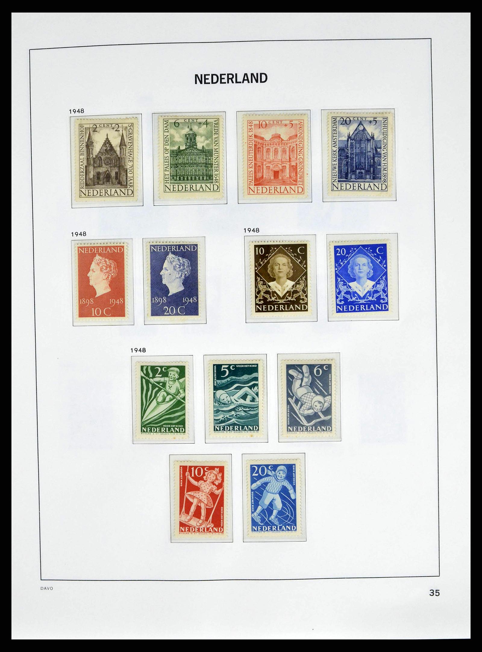 38664 0034 - Postzegelverzameling 38664 Nederland 1852-1969.