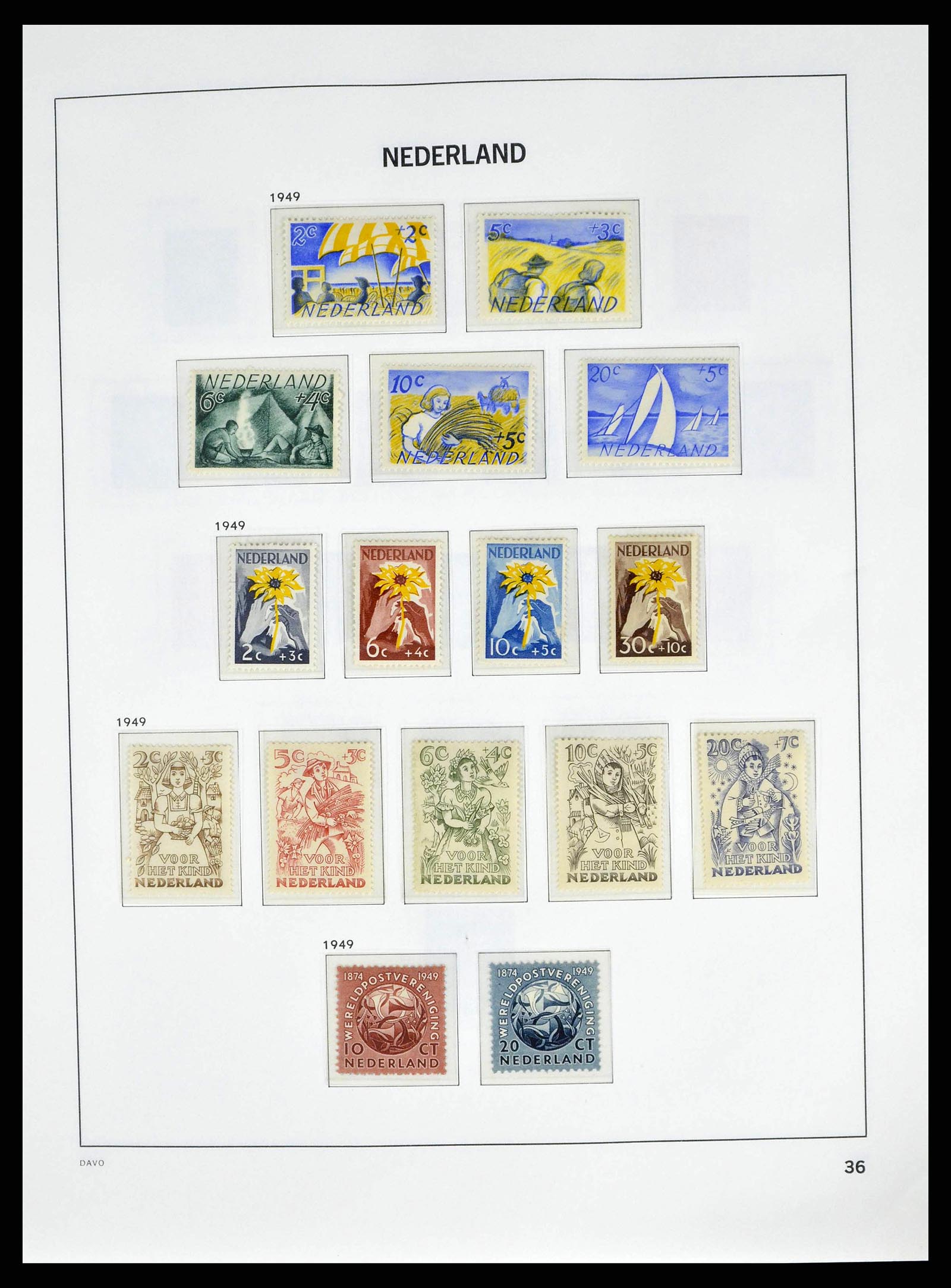 38664 0035 - Postzegelverzameling 38664 Nederland 1852-1969.