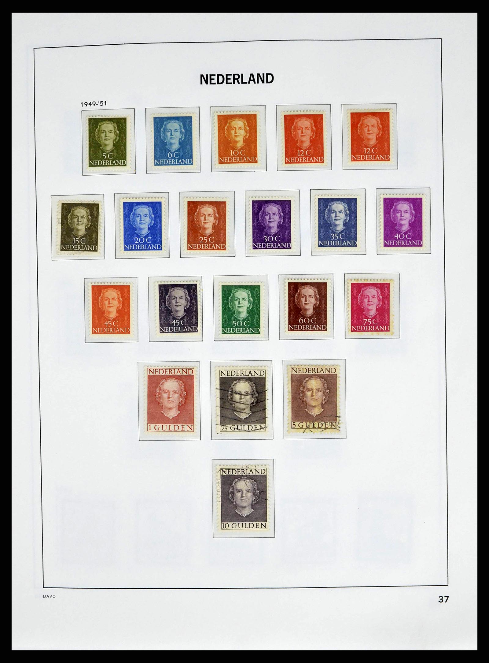 38664 0036 - Postzegelverzameling 38664 Nederland 1852-1969.